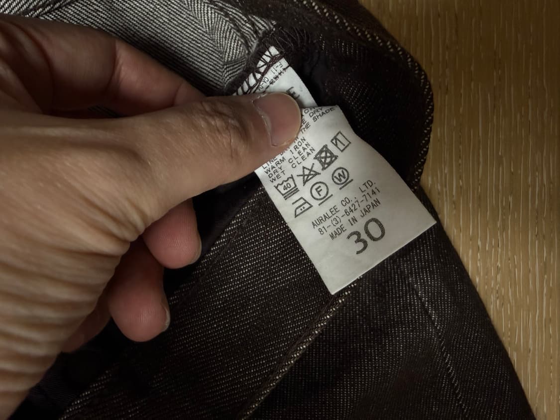 오라리 하드 트위스트 와이드 브라운 30 상품이미지3