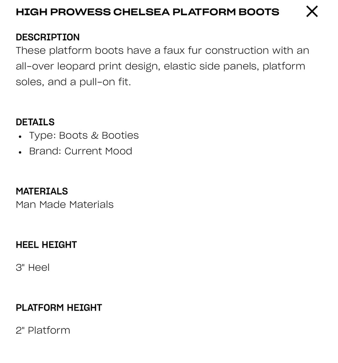 Dollskill 레오파트 플랫폼 부츠 상품이미지4