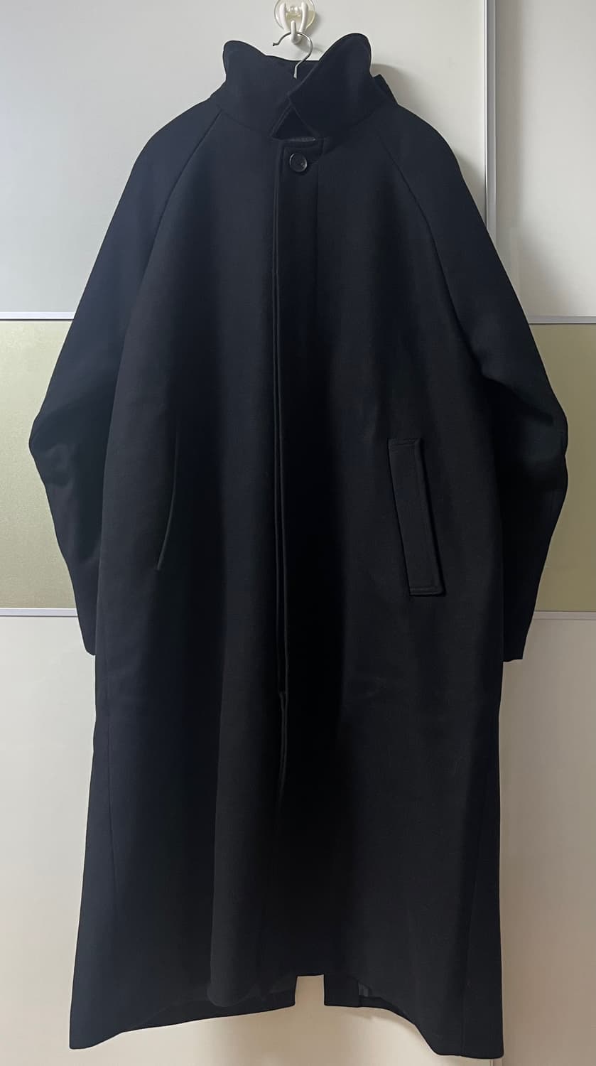 Hoodie Balmacaan Long Coat ,FL-042_Black 상품이미지9