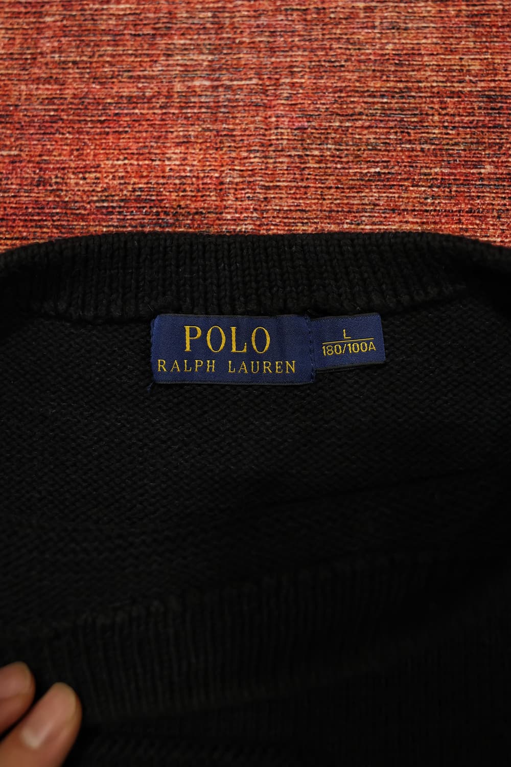 폴로랄프로렌 보트넥 니트 블랙 판매 상품이미지4