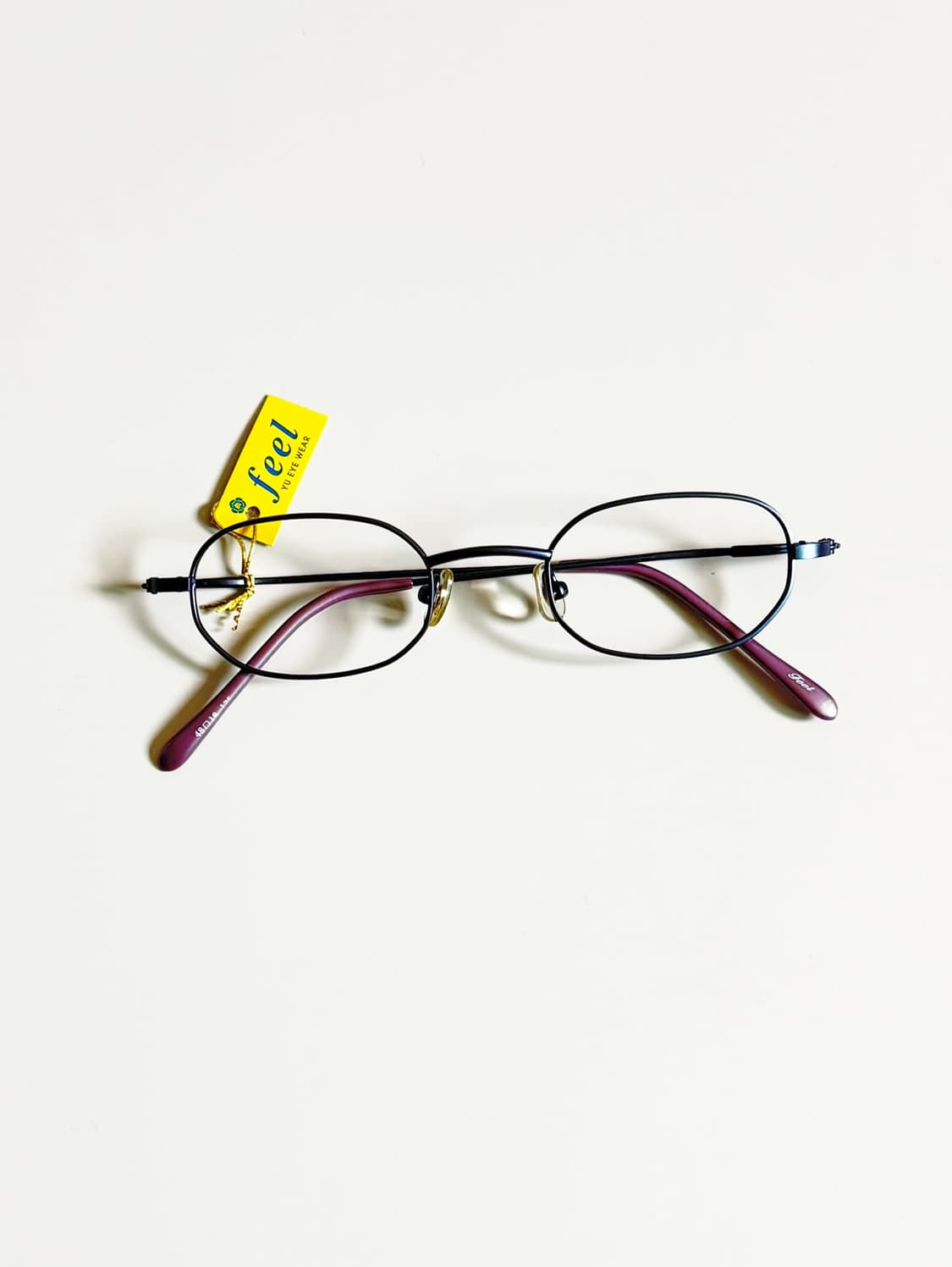 90s FEEL 블루 메탈 슬림 스퀘어 빈티지 안경 상품이미지2