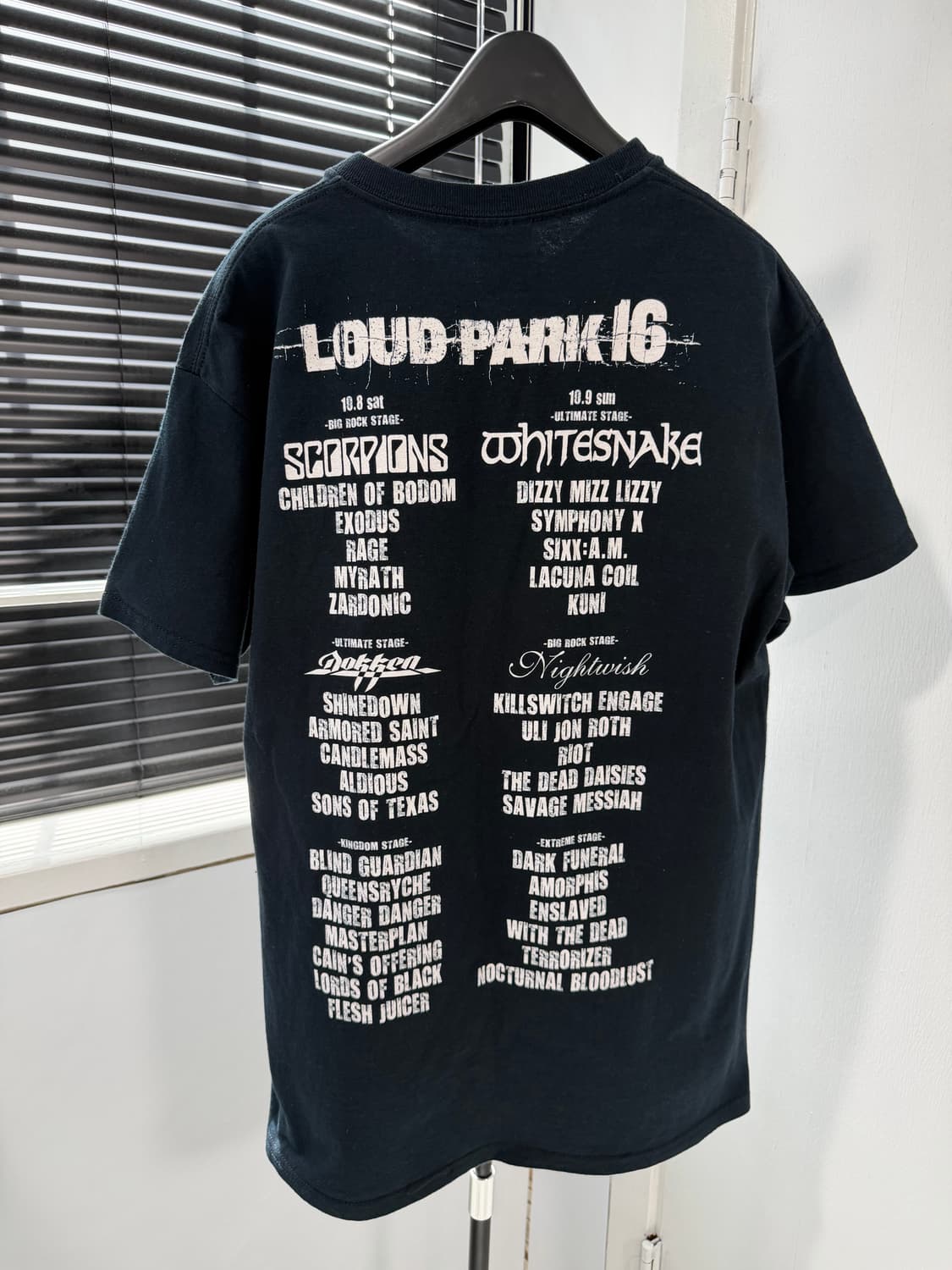 길단 빈티지 프린팅 블랙 티셔츠 락스타일 텍스트 상품이미지3