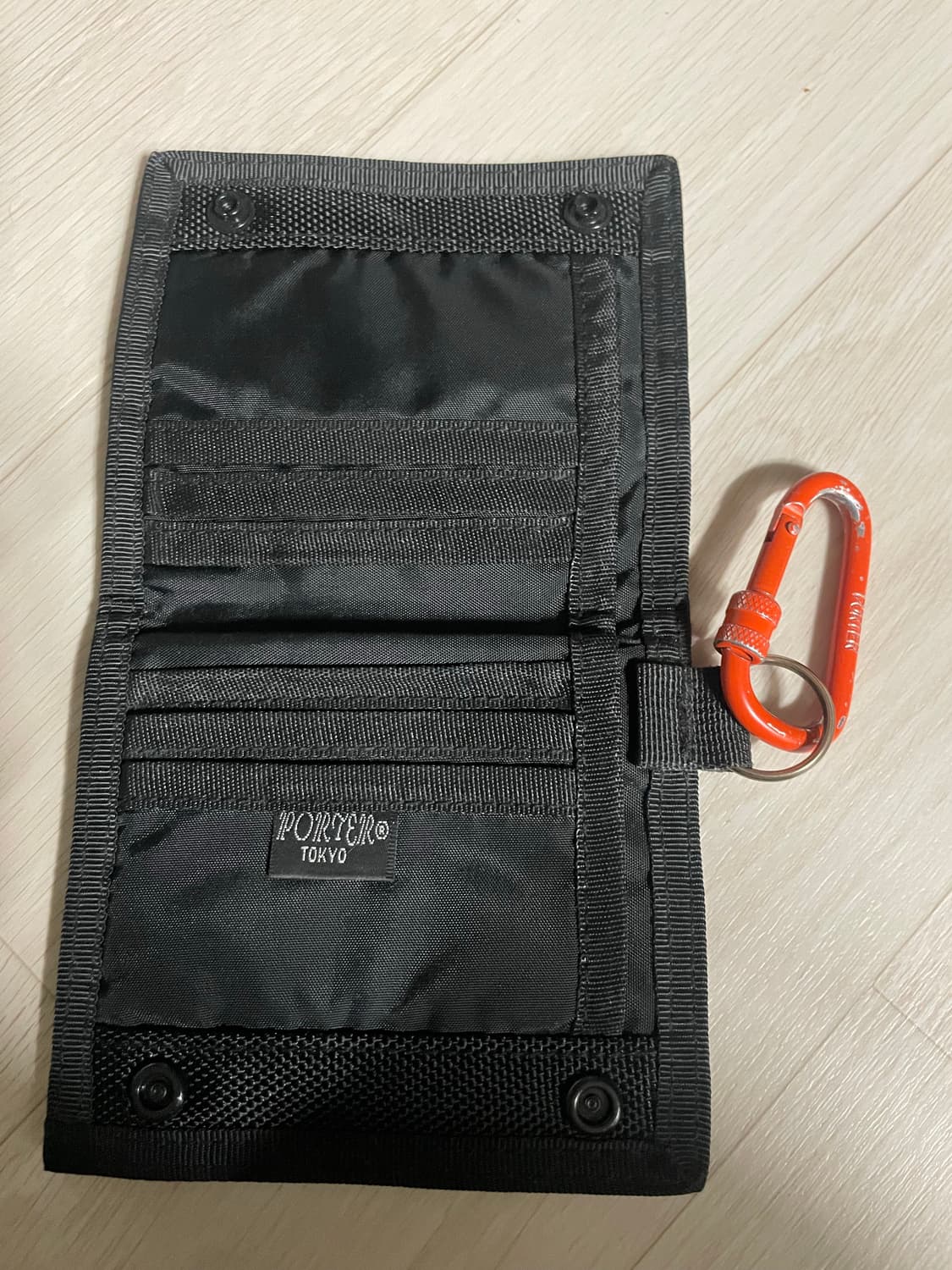 포터 카라비너 지갑 블랙 급처 상품이미지2