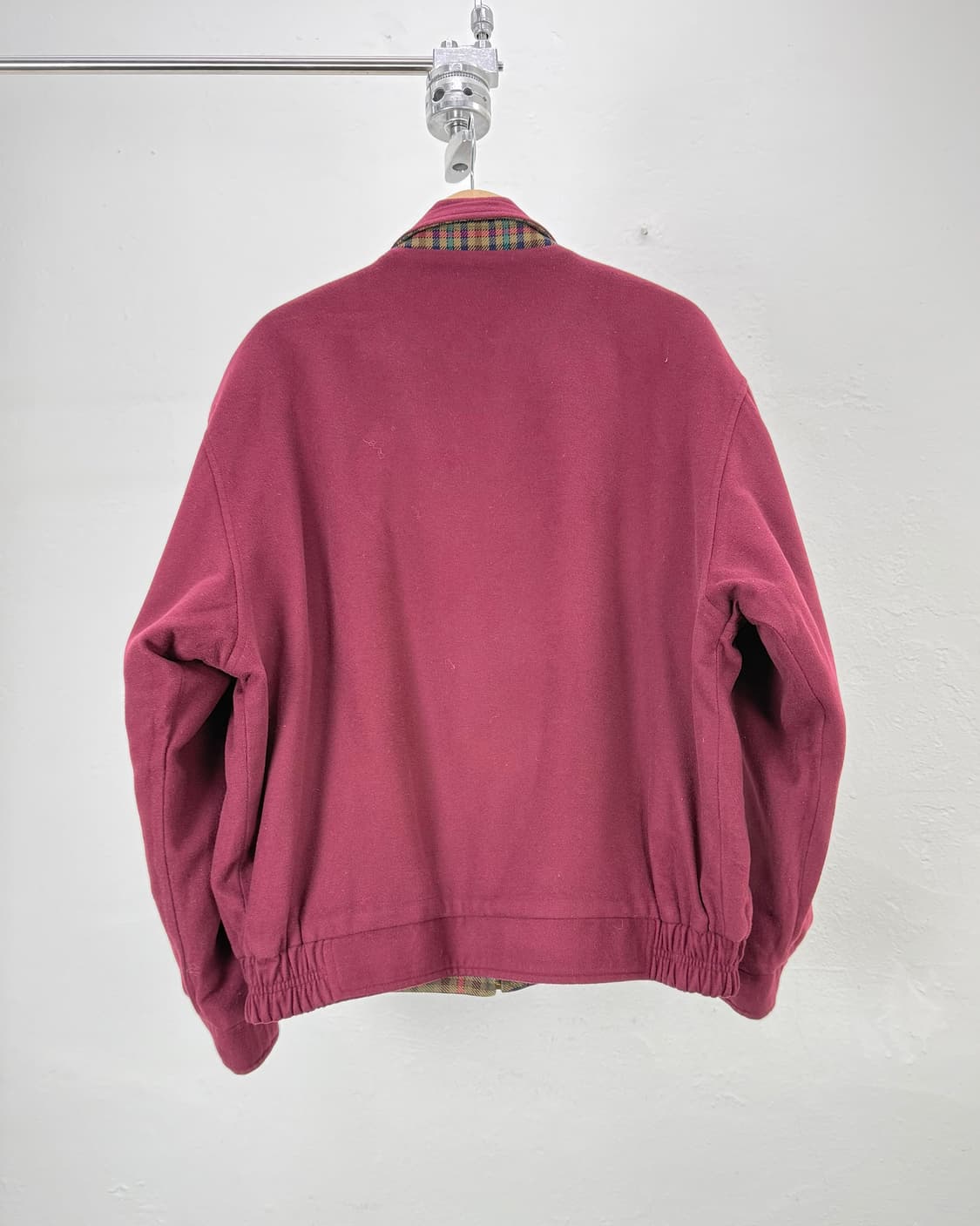 이브 생로랑 뿌르 옴므 리버시블 체크 버건 울 블루종 자켓 상품이미지7