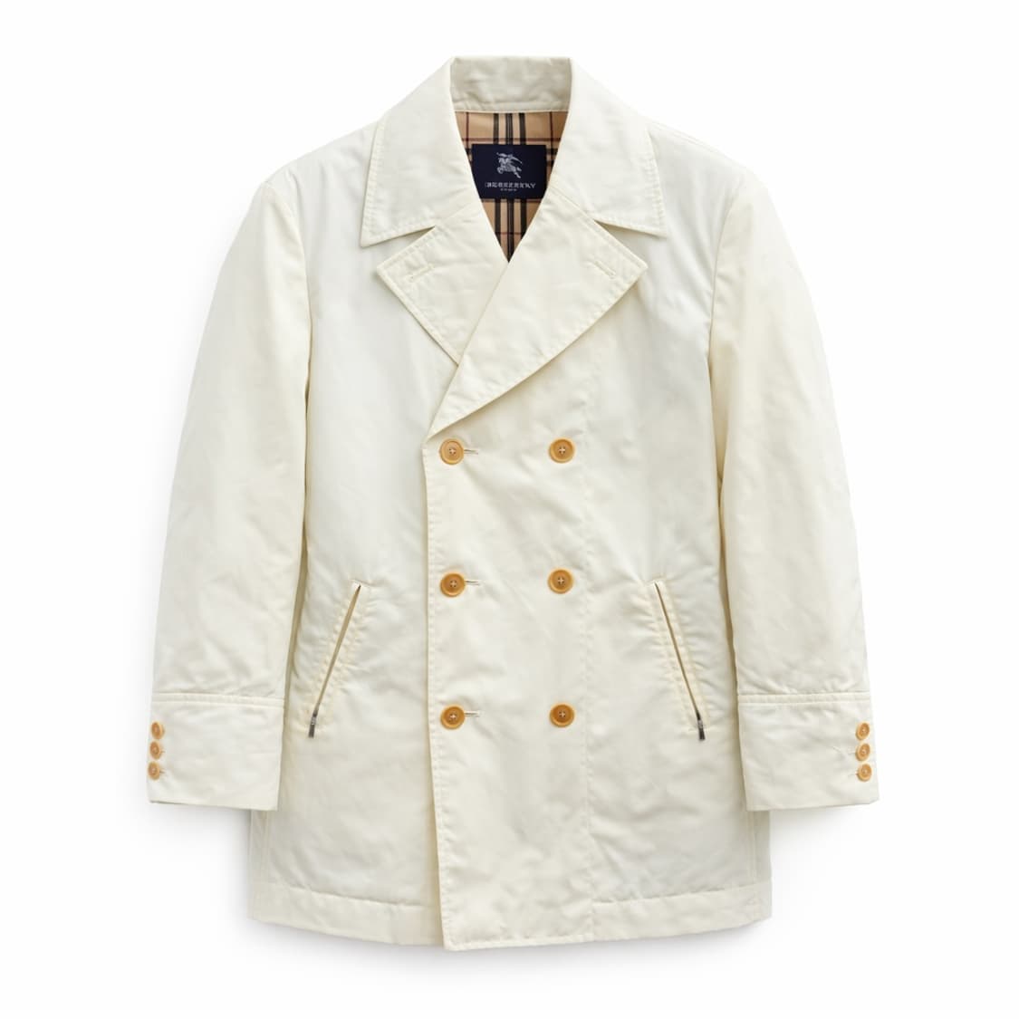 버버리 화이트 더블 코트 L 상품이미지1