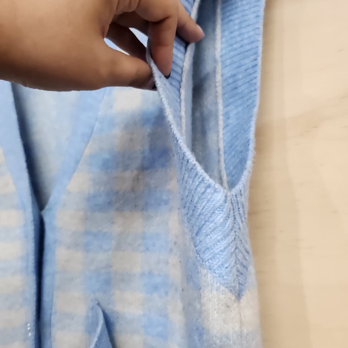 85) 자라 ZARA 체크 니트 조끼 상품이미지5