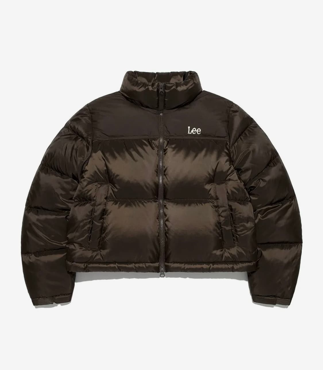 LEE 우먼 릿지 크롭 다운 브라운 패딩 상품이미지2