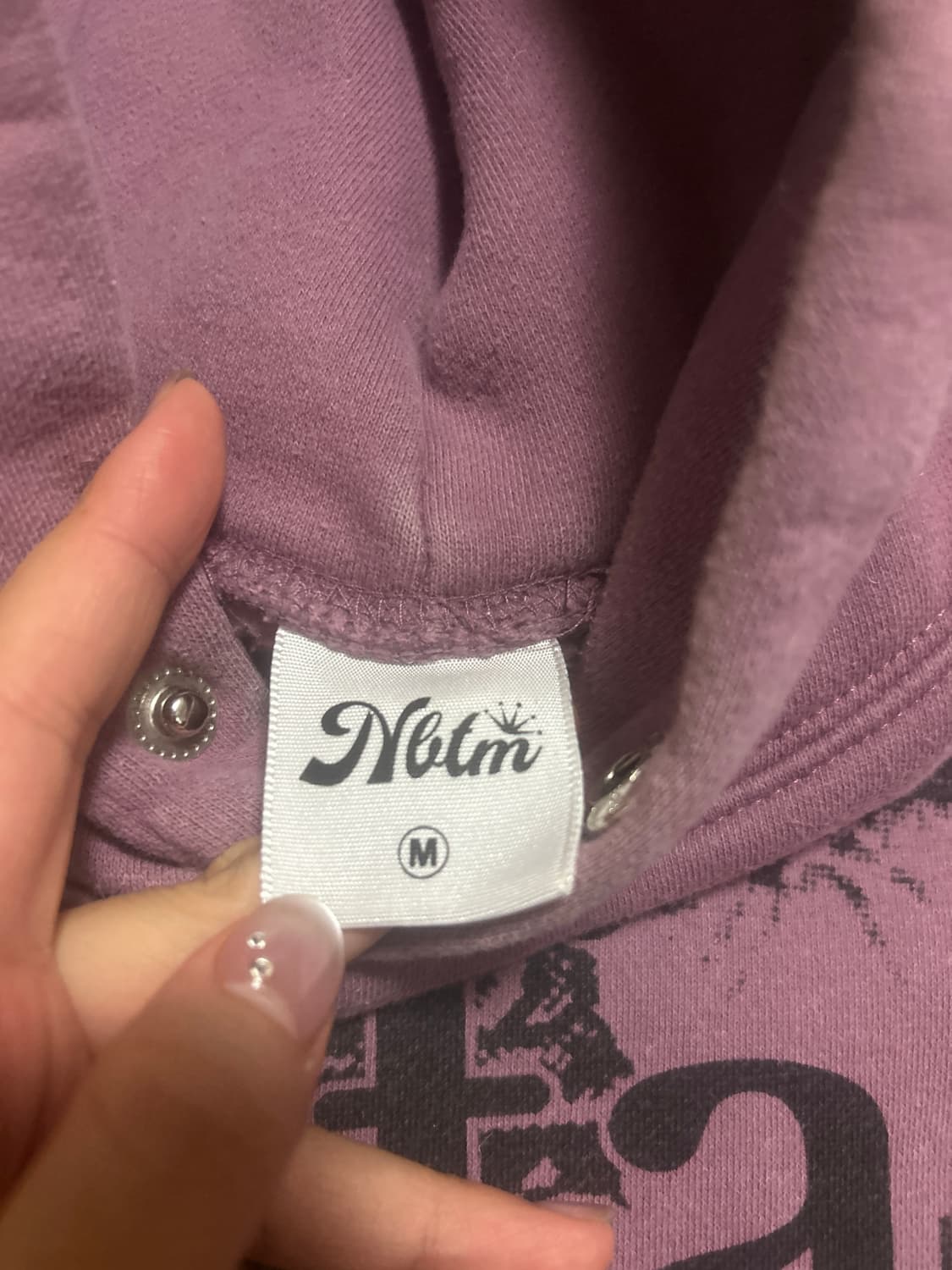 보라색 빈티지 후드티 팝니당 상품이미지2