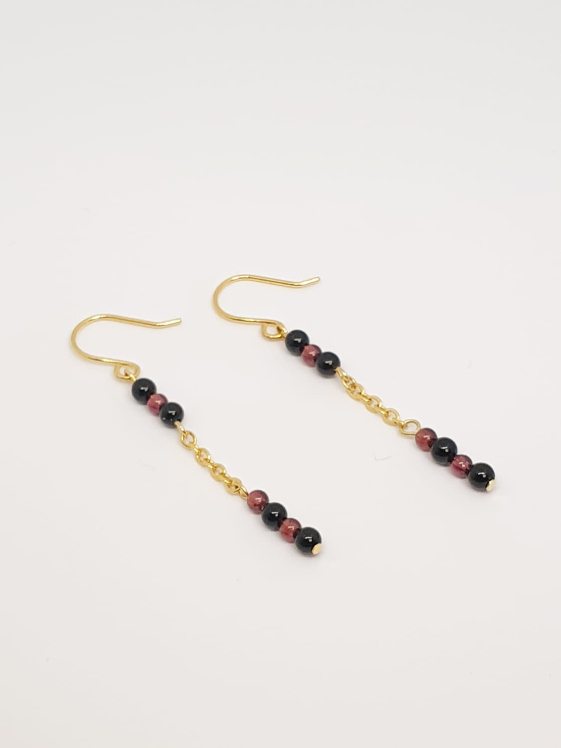 가넷&오닉스 체인 귀걸이 상품이미지1