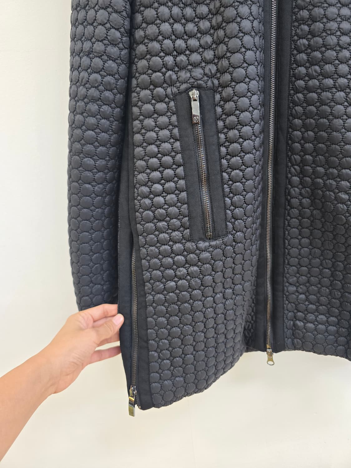 아르마니진스 텍스쳐 퀼팅 집업 패딩 자켓 상품이미지7