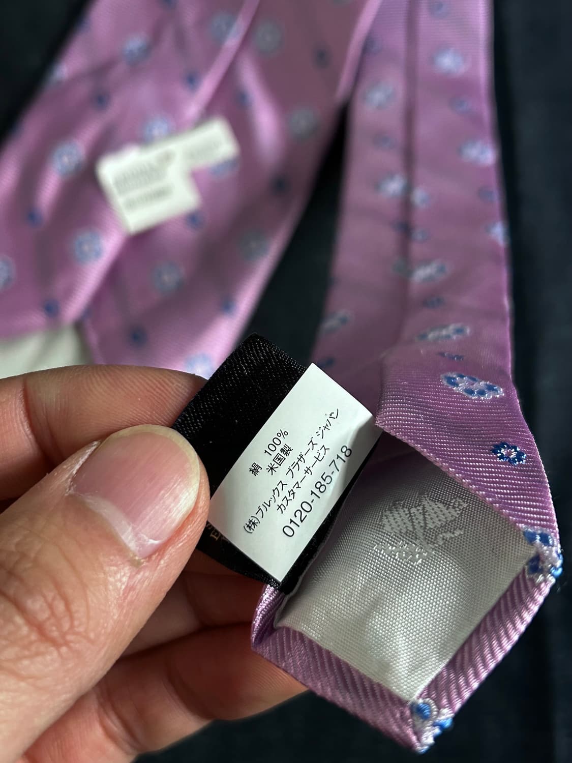 브룩스 브라더스 플라워 도트 패턴 타이 Made in USA 상품이미지5