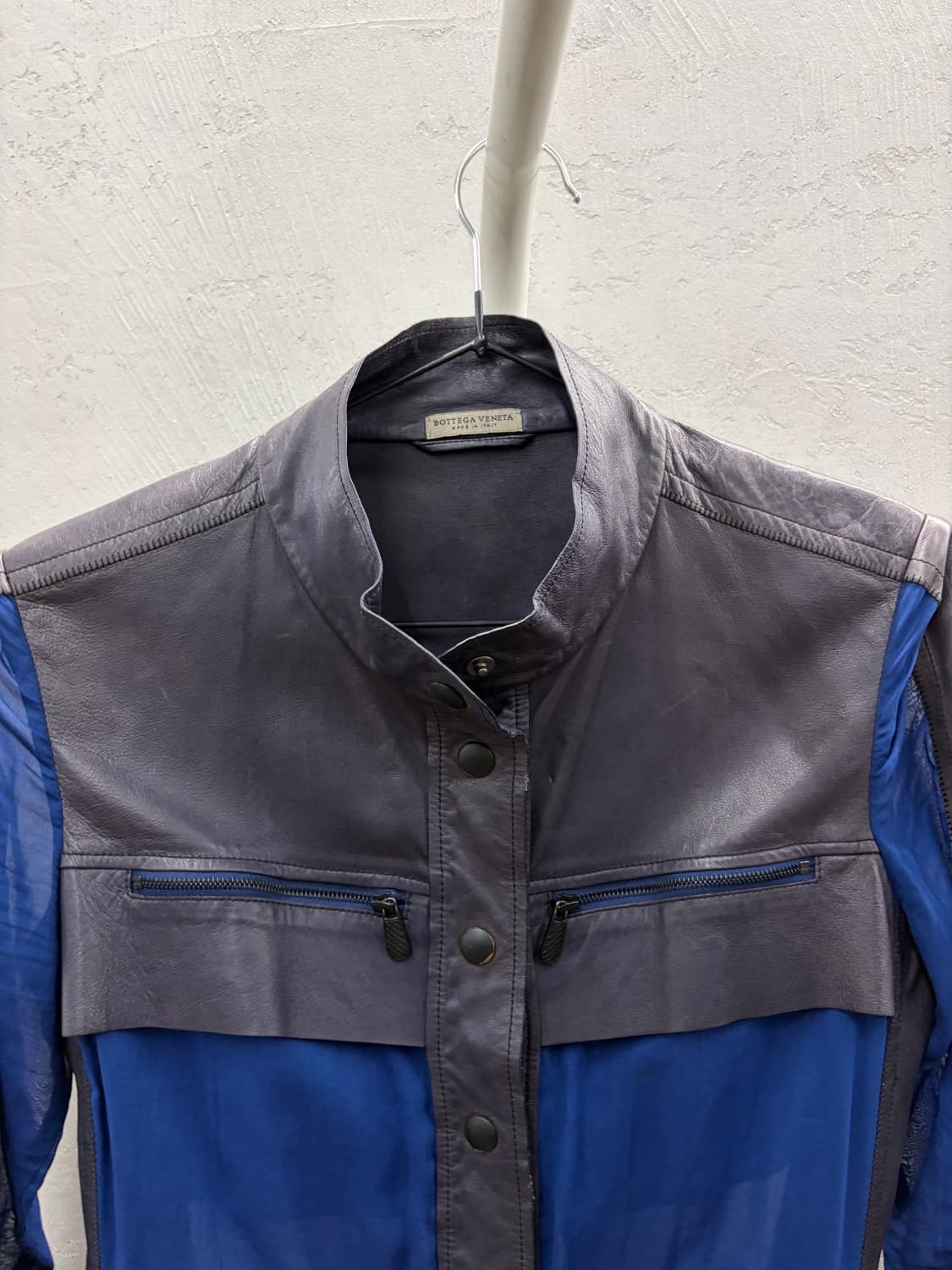 보테가베네타 블루/그레이 배색 셔츠 원피스 40 상품이미지3