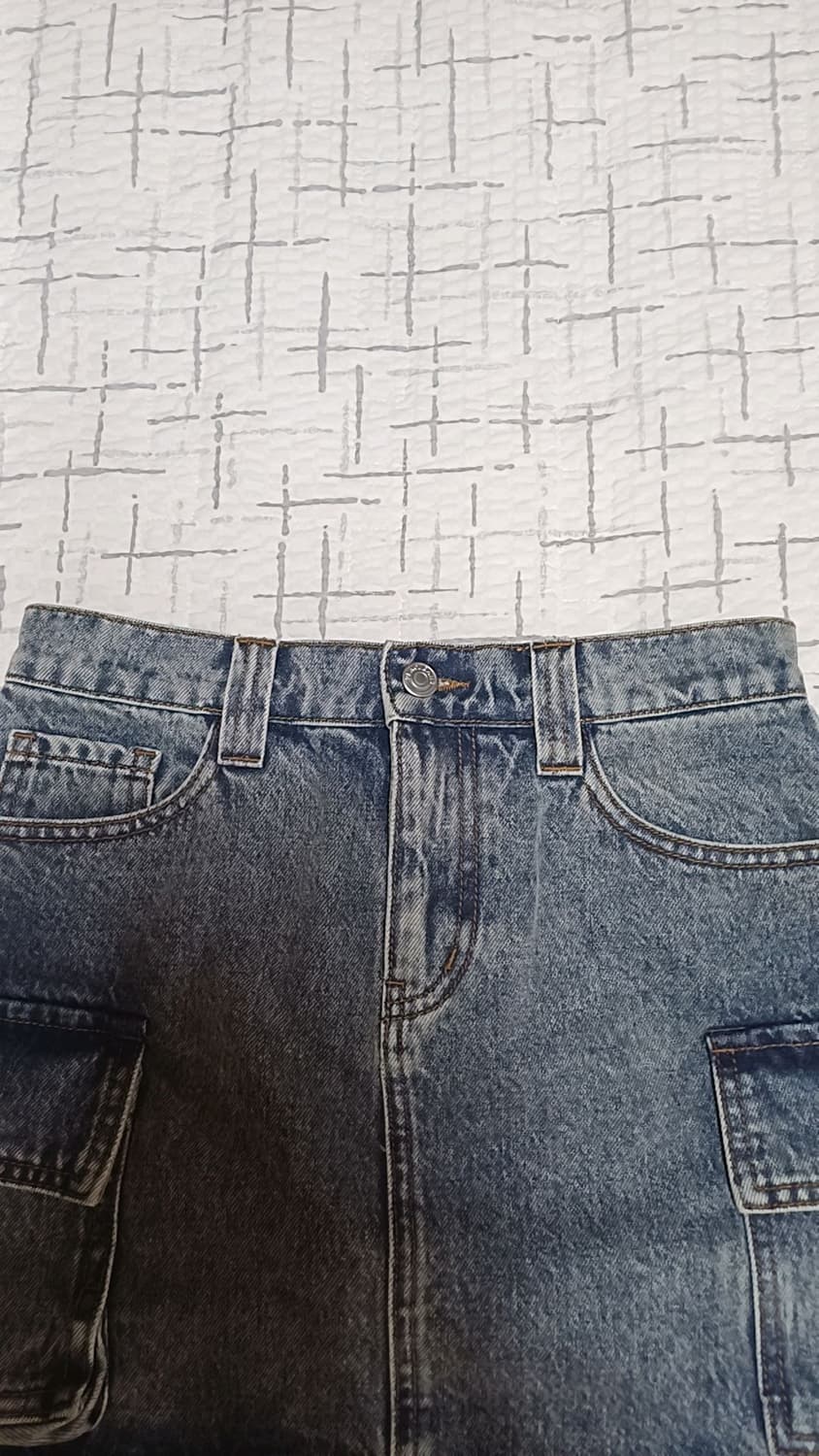 플랙 빈티지 데님스커트 27인치 기장36 상품이미지5