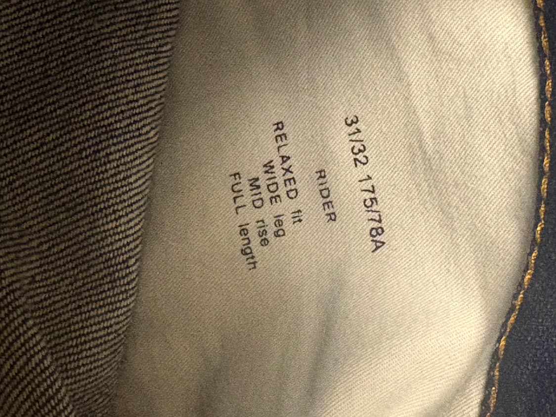 코스 라이더 셀비지 와이드 레그 진 상품이미지3