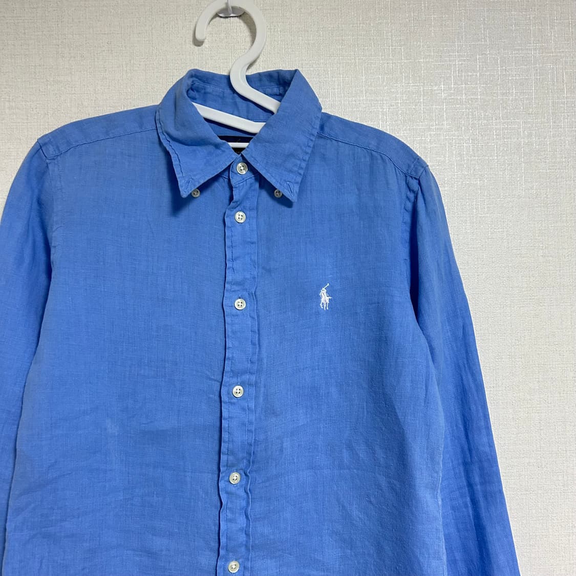 폴로 랄프로렌 신형 린넨 셔츠 스카이블루 소라 XS 상품이미지4