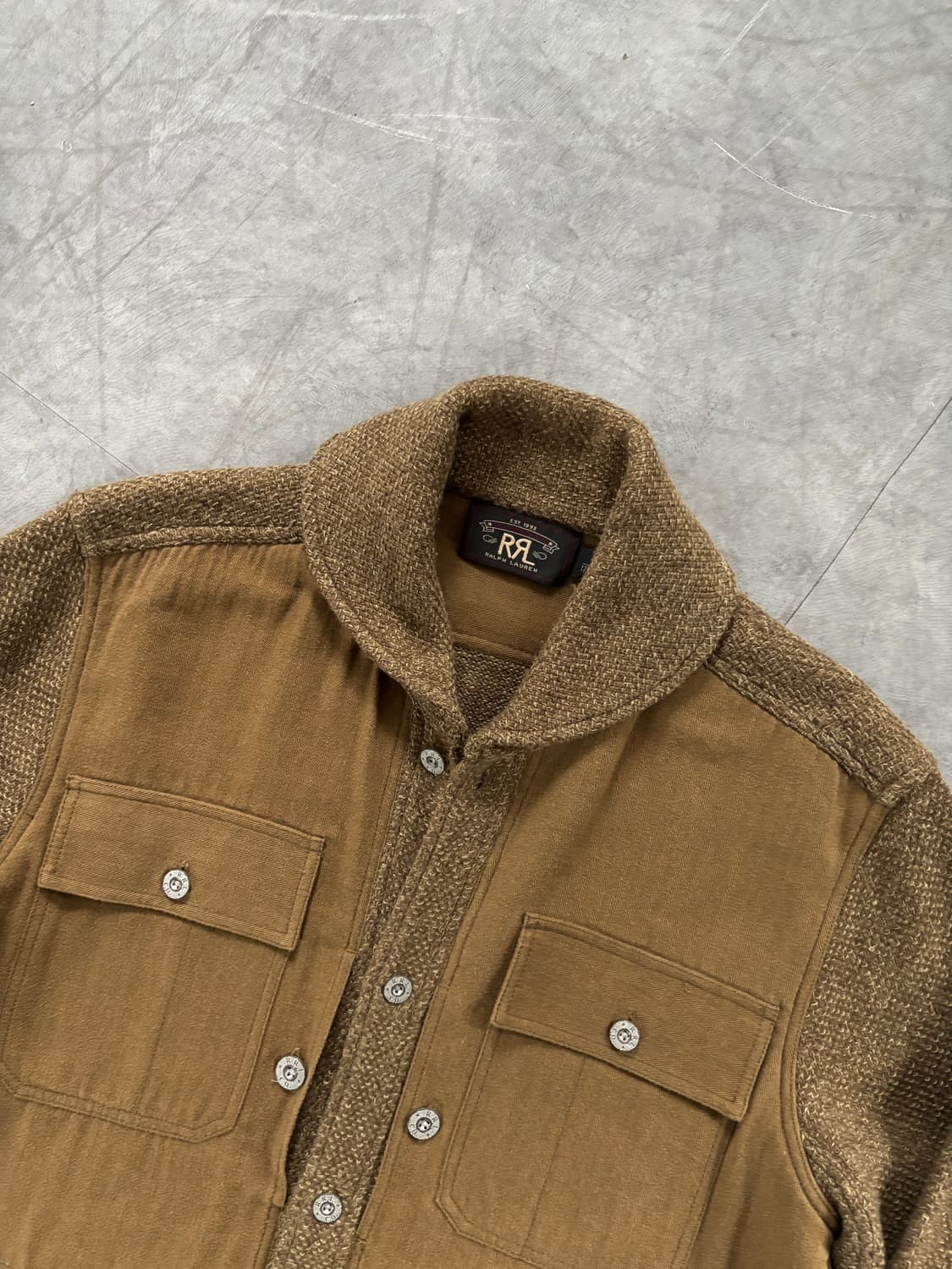 RRL 더블알엘 베이지 카라 울 헌팅 셔츠 상품이미지6