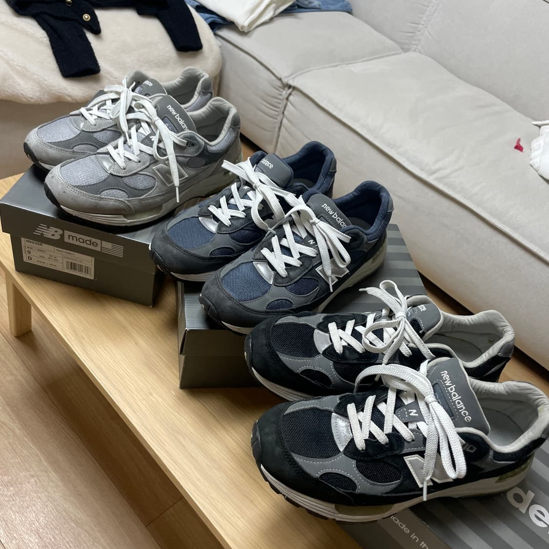 뉴발란스992 메이드인 USA 네이비 D스탠다드(M992GG)/270 상품이미지10