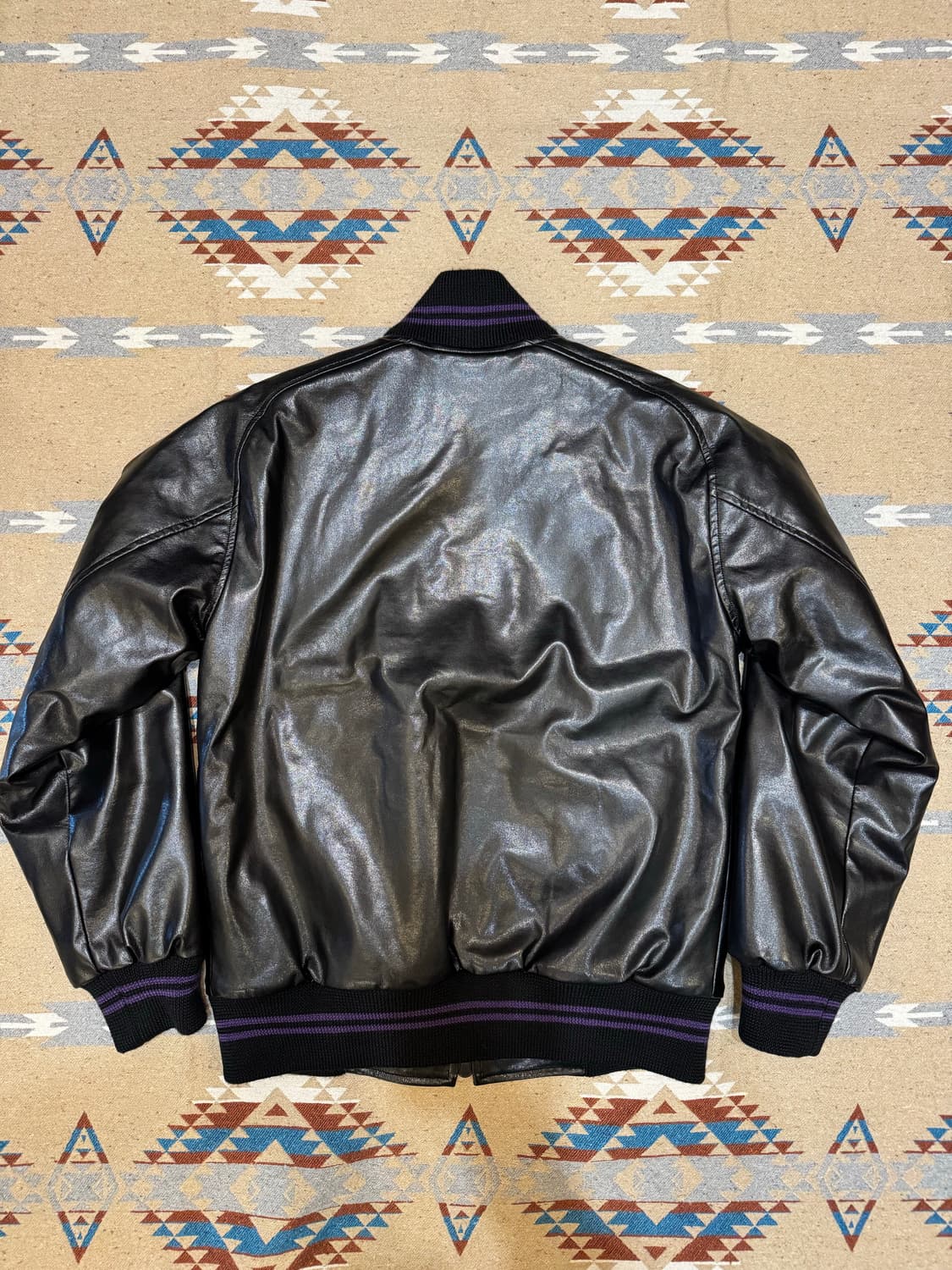 [S] 니들스 FAUX 레더 어워드 자켓 블랙 상품이미지6