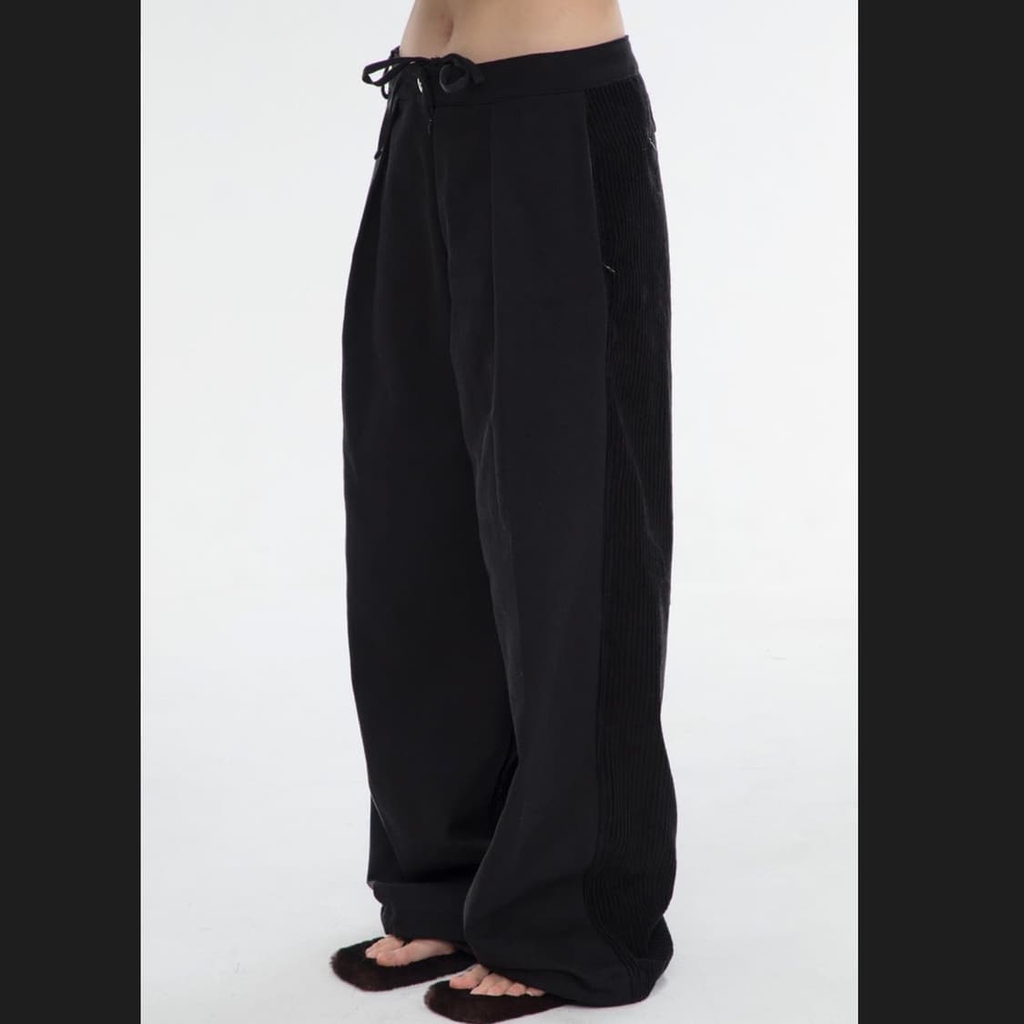 김미더영 코듀로이 믹스 오버 팬츠 상품이미지1