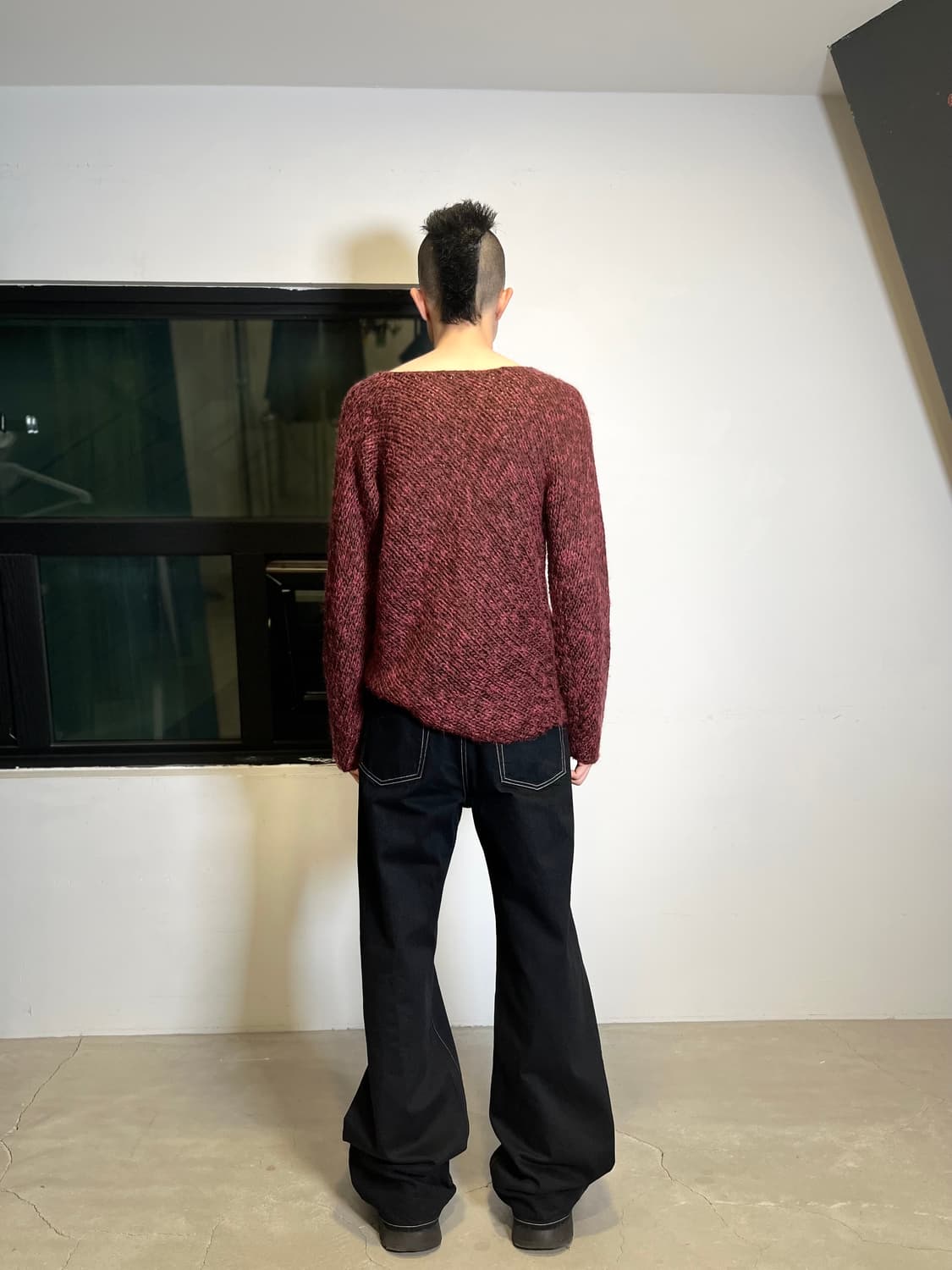 Burgundy Color Knit Sleeves 상품이미지4