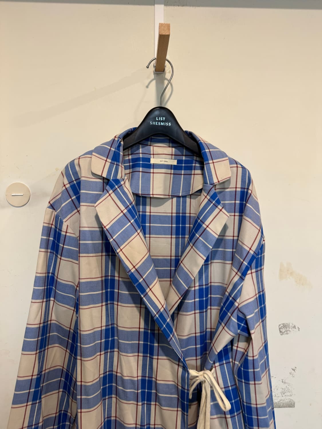 oui como 위꼬모 체크 로브 상품이미지8