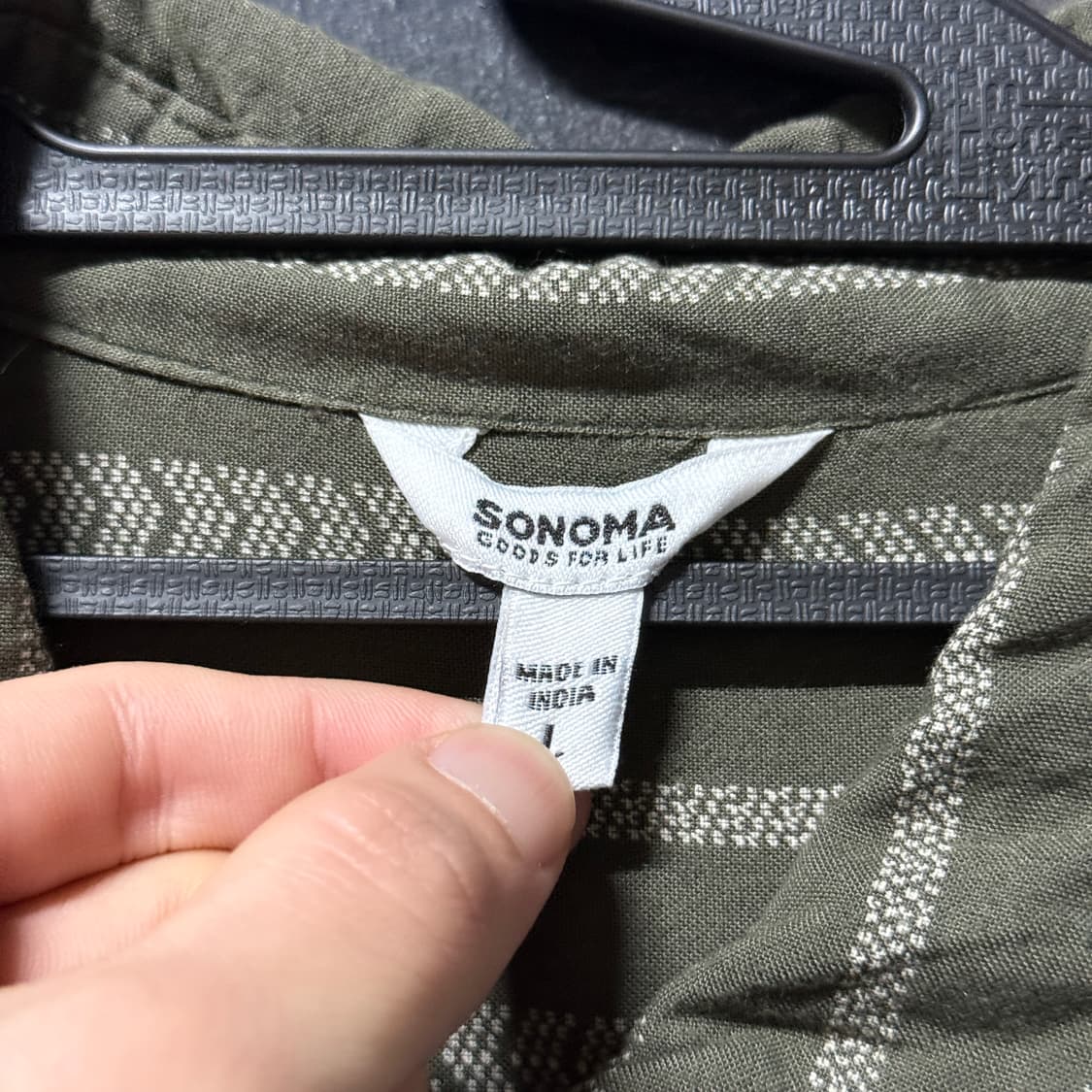 Sonoma 에스닉 스트라이프 풀 패턴 레이온 원포켓 긴팔 셔츠 상품이미지5
