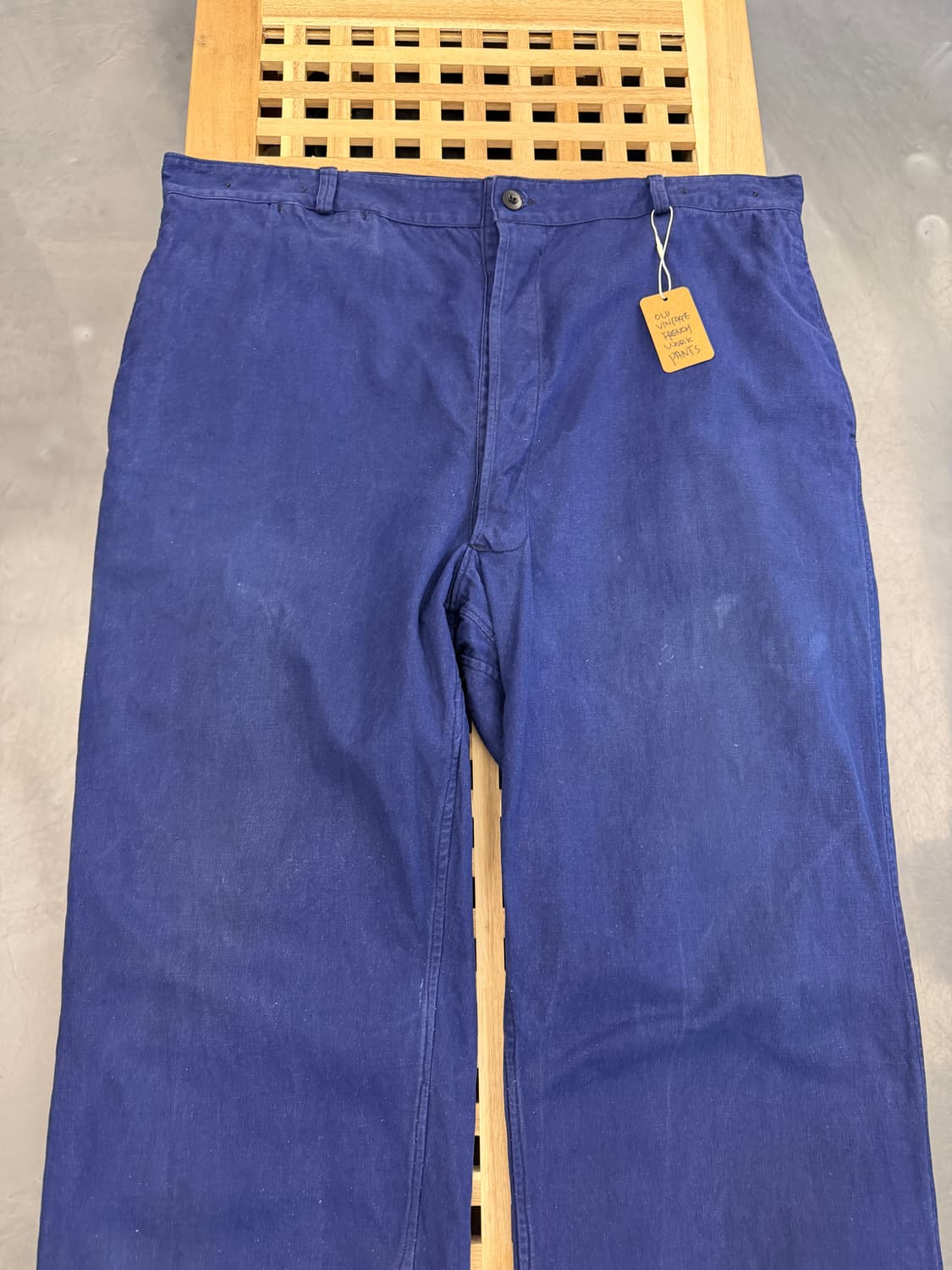 OLD EURO FADED WASHED NAVY 빈티지 프렌치워크팬츠 상품이미지3