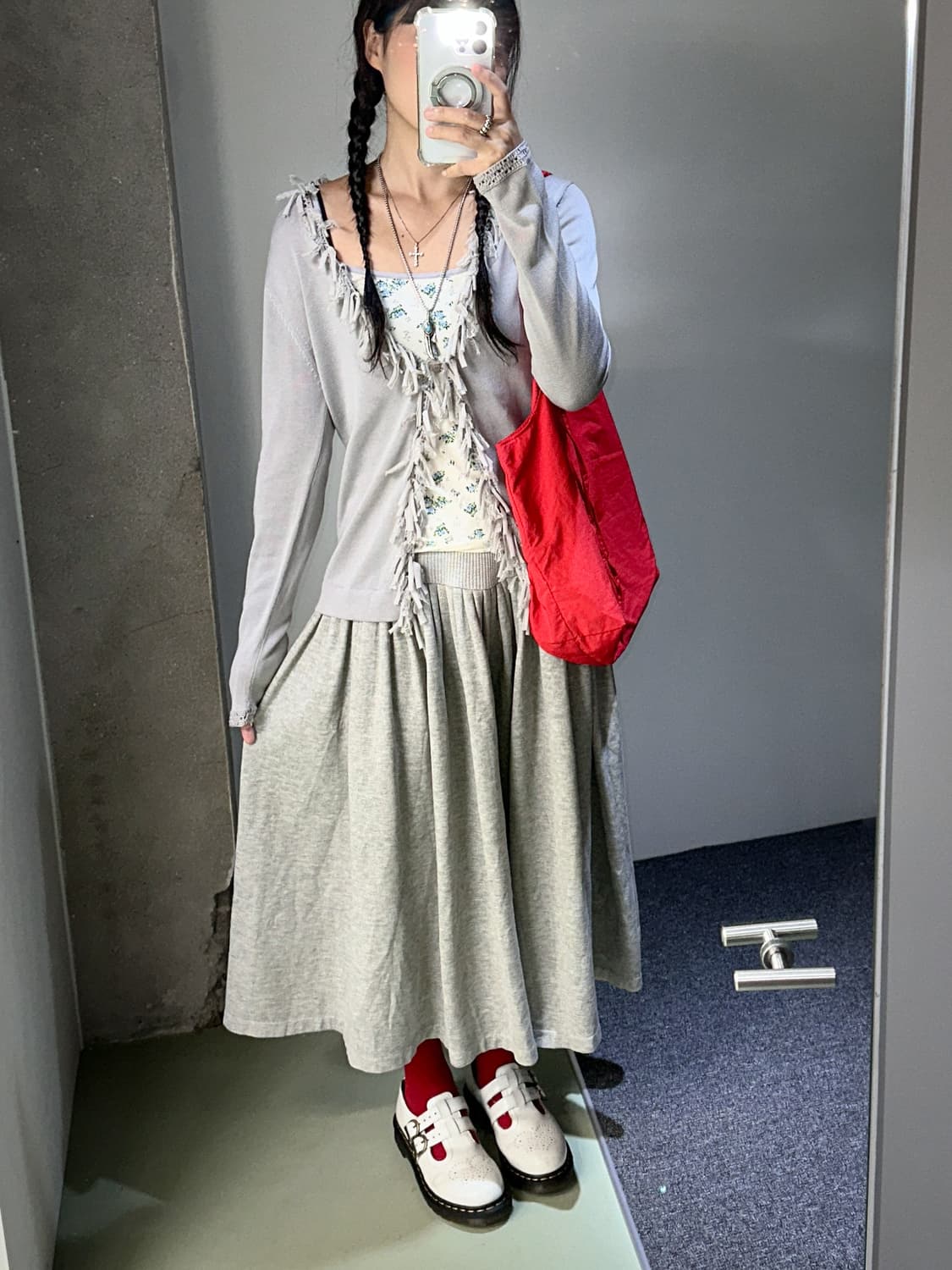 gray tassel cardigan 상품이미지5