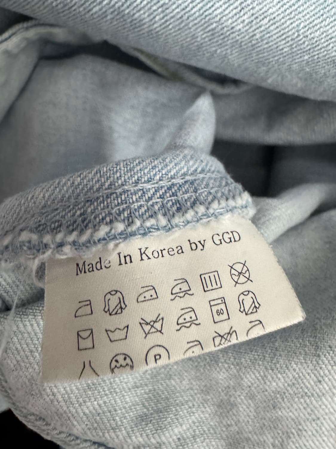 빈티지 연청 데님 오버핏 셔츠 자켓 2XL 상품이미지3