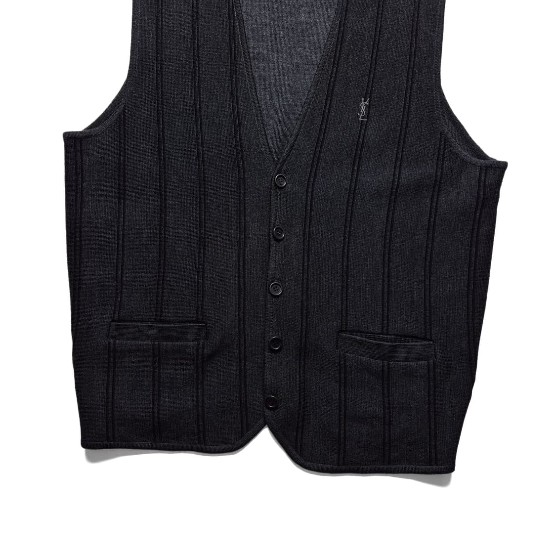 [100] 입생로랑 스트라이프 버튼 니트베스트 상품이미지4