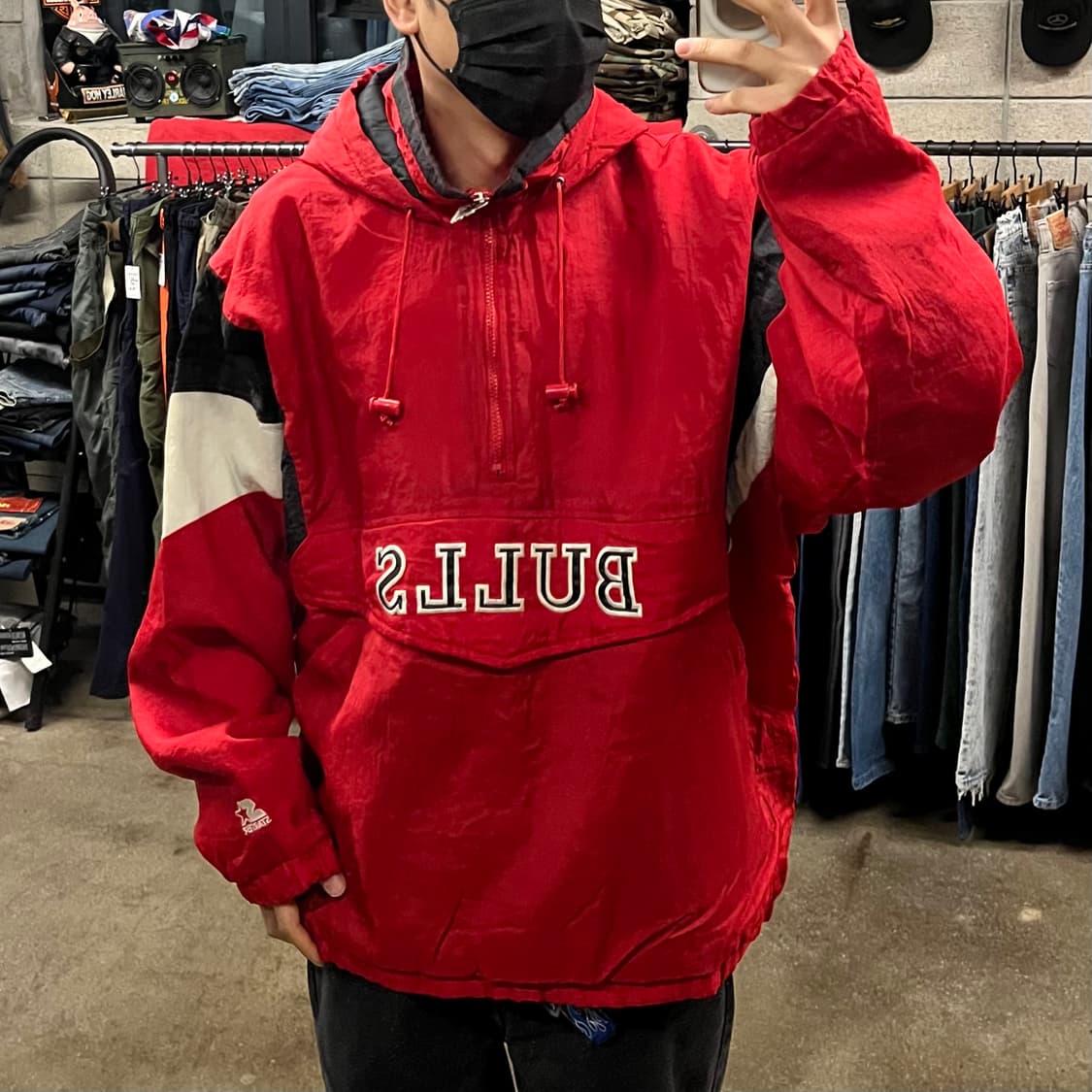 90s 스타터 NBA 시카고불스 아노락 패딩 (XL) 상품이미지8