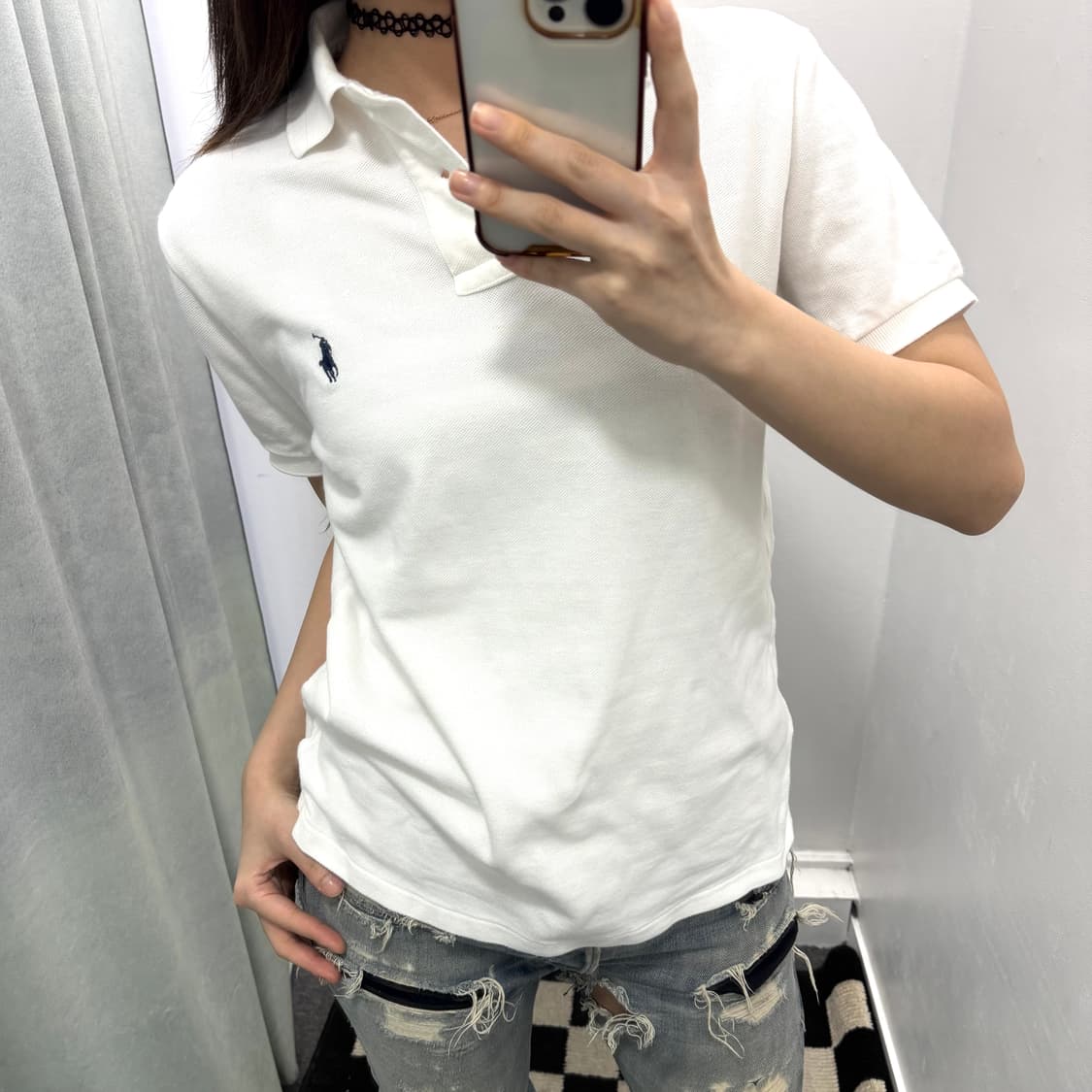 폴로 화이트 pk 반팔티셔츠 상품이미지1