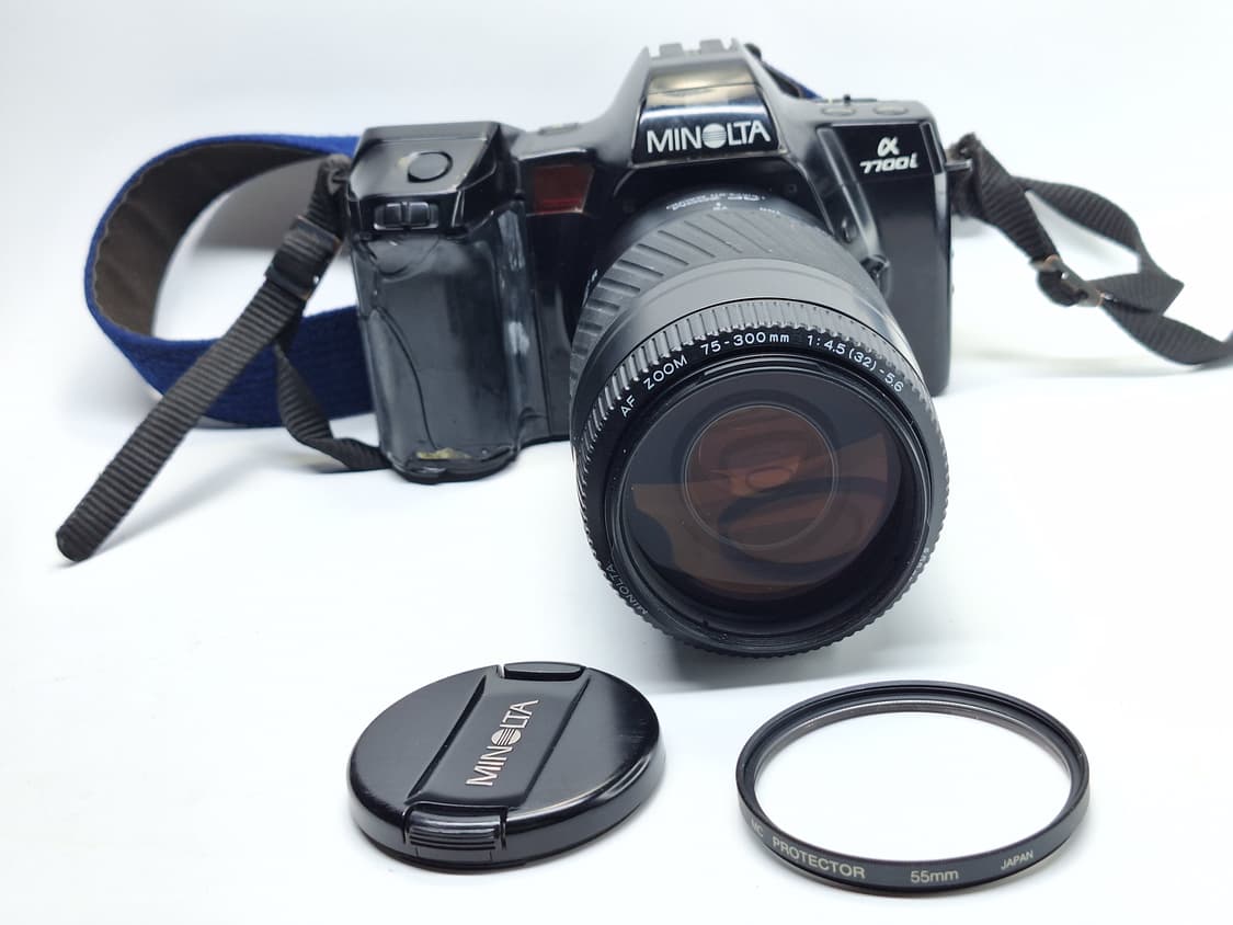 빈티지 필름카메라 풀세트/미놀타 a7700i 75-300mm 망원렌즈 상품이미지9