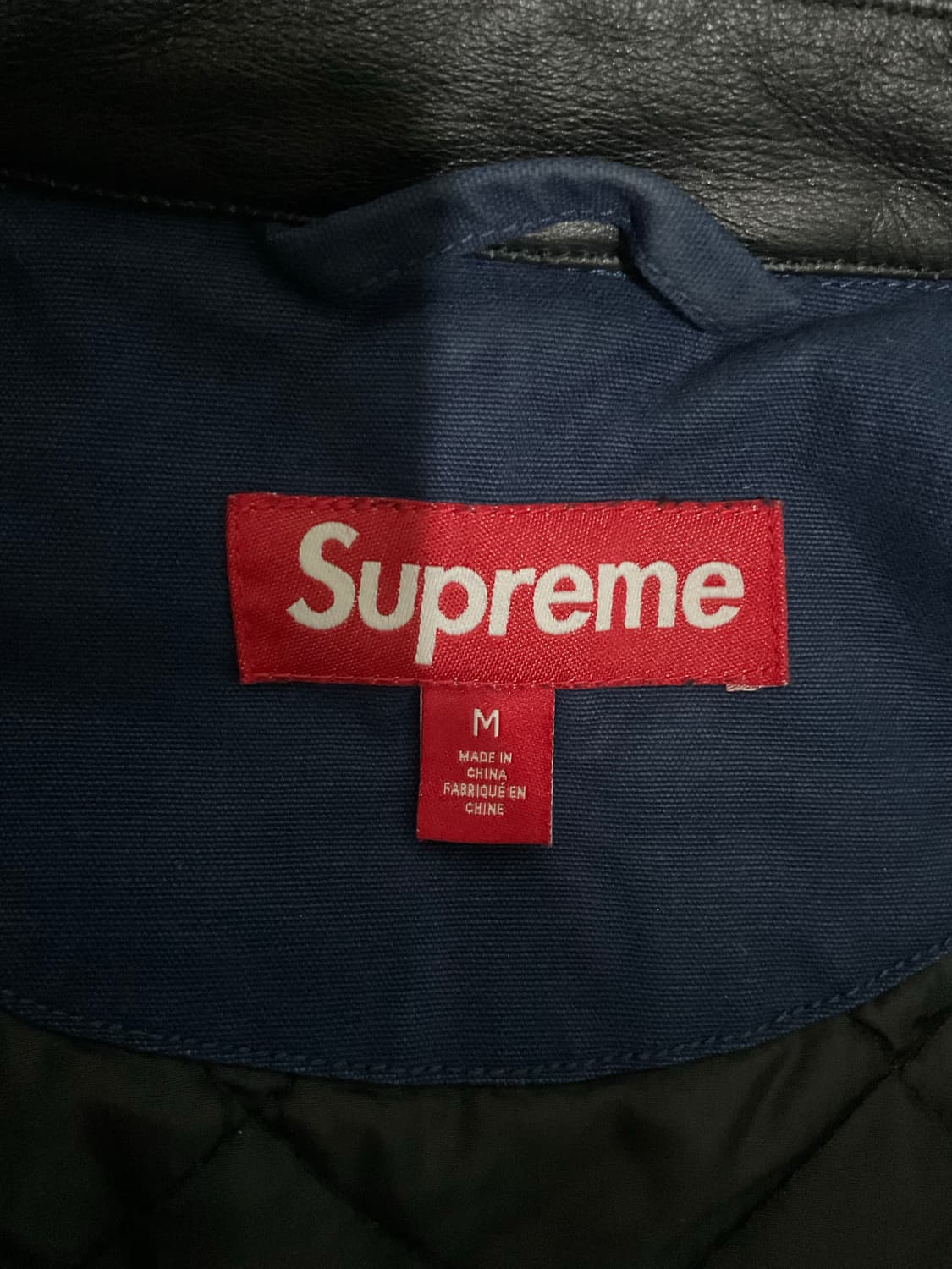 슈프림 레더 칼라 유틸리티 자켓 네이비 M 상품이미지7