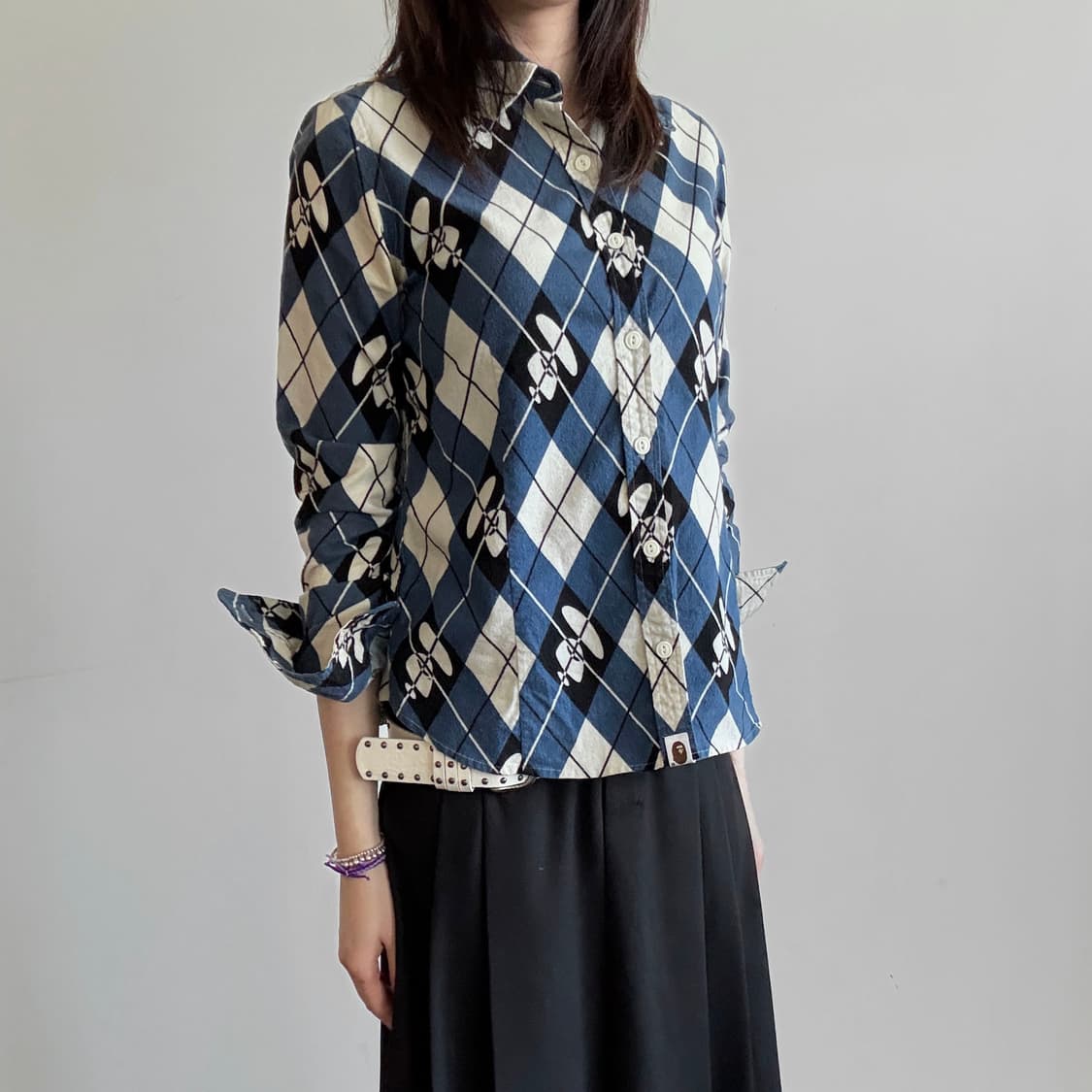 BAPE Argyle Ape Head Archive Shirt 상품이미지2