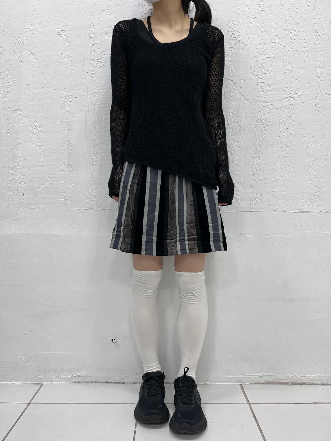stripe velvet point skirt 상품이미지5
