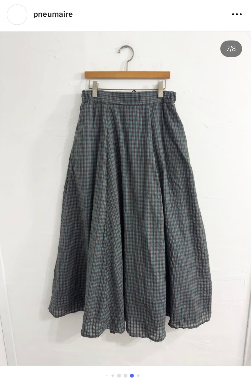 프네우마르 니코앤드 niko and… 일본빈티지 체크치마 상품이미지3