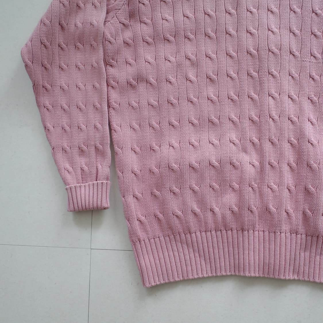 90s 폴로 랄프로렌 코튼 케이블 니트 가디건 105 상품이미지10