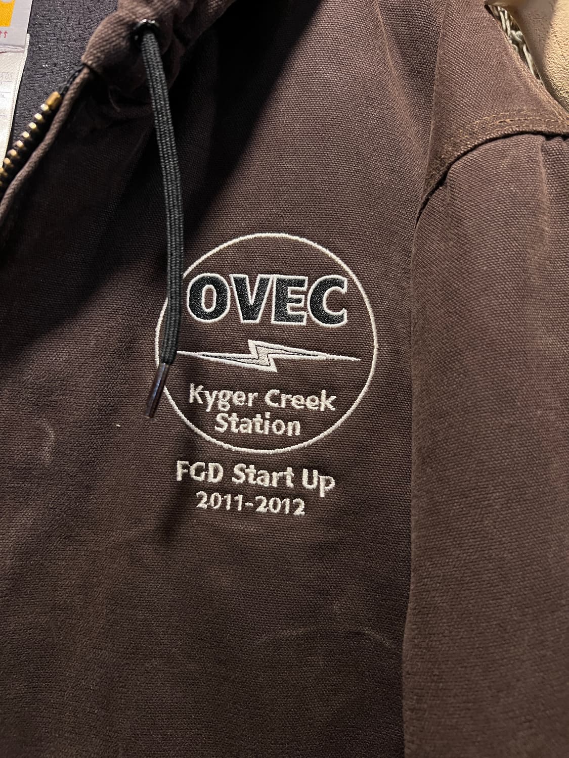 [XL]칼하트 USA J130 OVEC 다크브라운 액티브 워크 자켓 상품이미지4