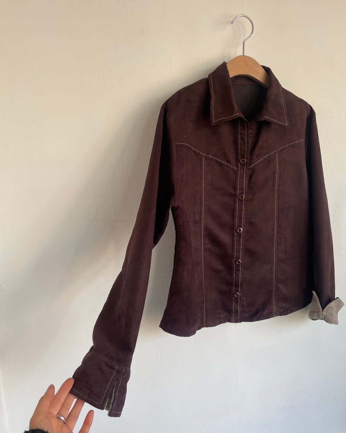 Vegan suede shirt 상품이미지2