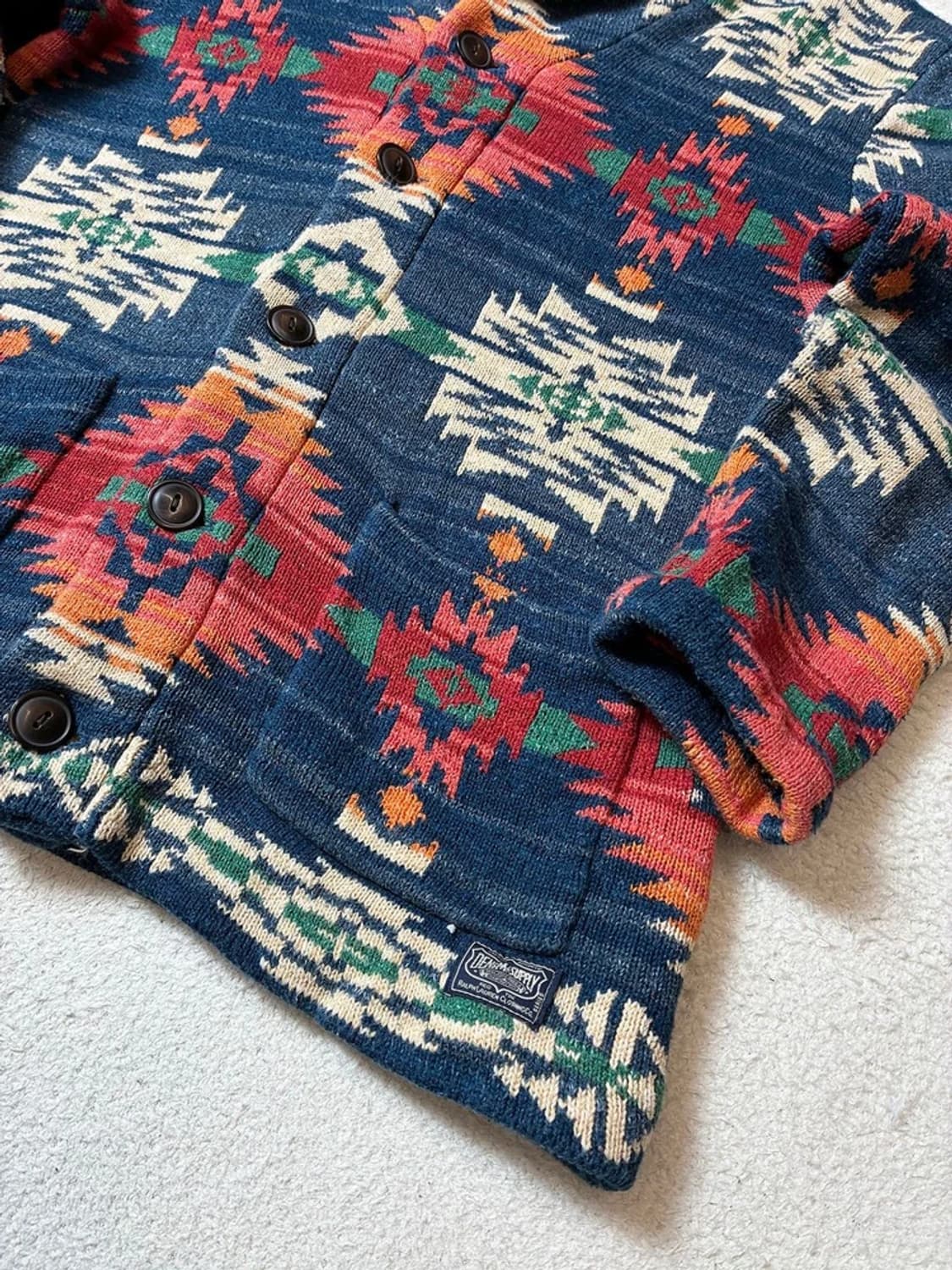 데님앤서플라이 00's 에스닉 패턴 코위찬 버튼 니트 PN7169 상품이미지5