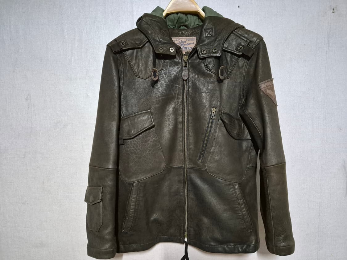 Avirexfly 아비렉스 가죽후드자켓( M) 상품이미지1