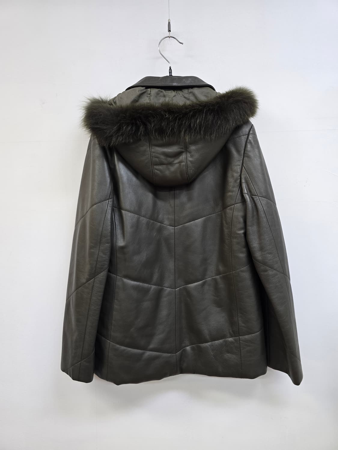 선진모피 양가죽100% 폭스퍼후드 패딩 집업 상품이미지7