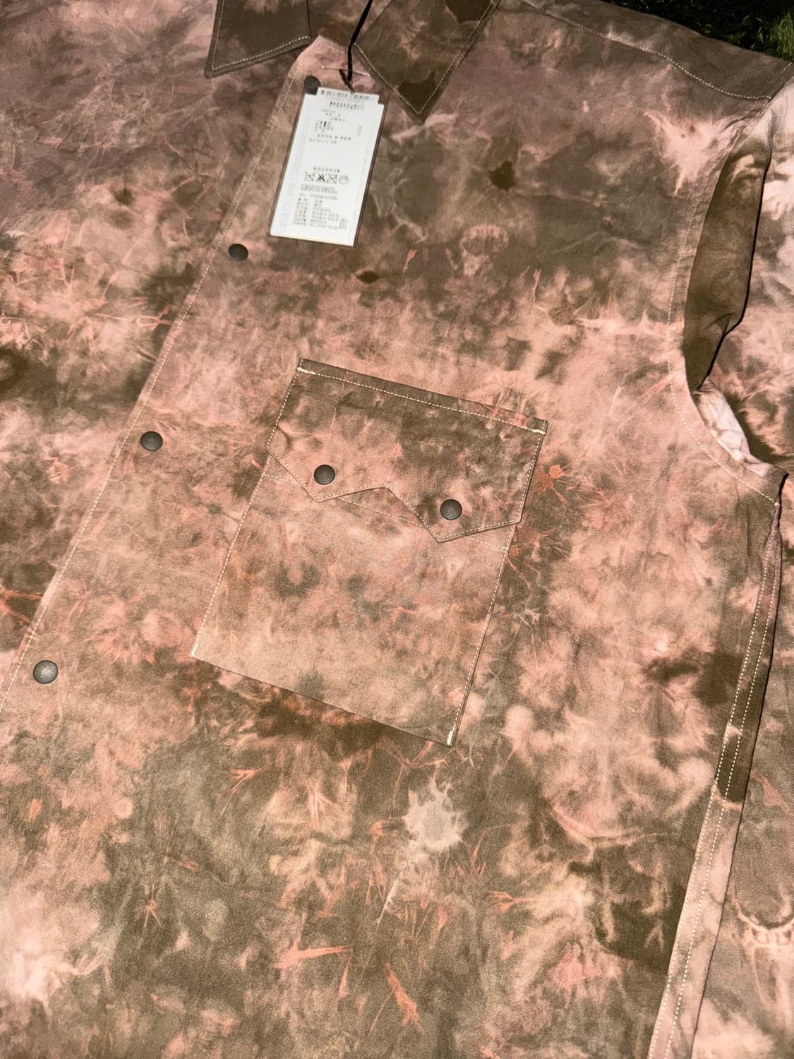 [L] Unaffected 언어펙티드 타이 다이 크롭 웨스턴 셔츠 상품이미지4