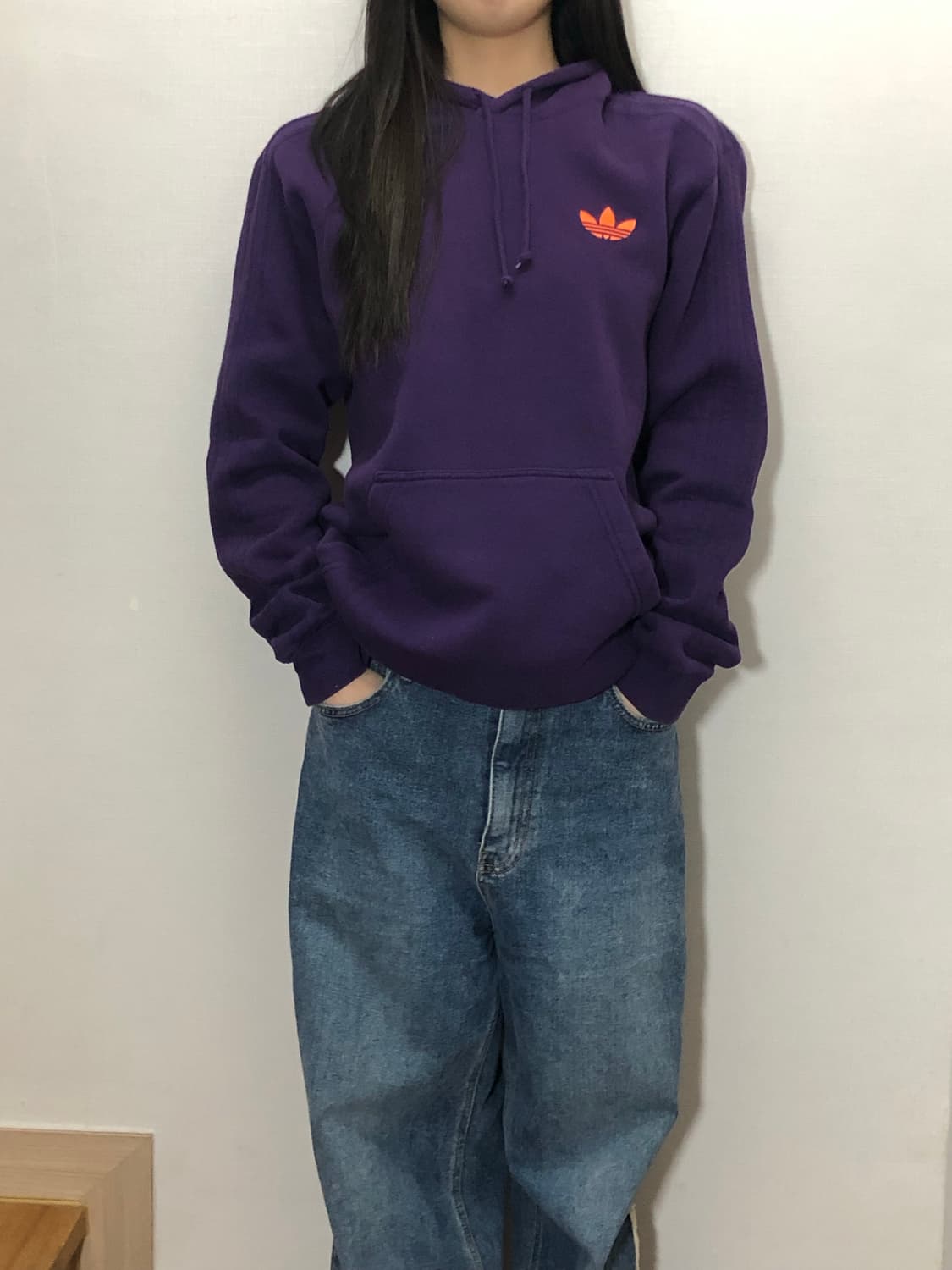 빈티지 아디다스 퍼플 파이어버드 후디 상품이미지3