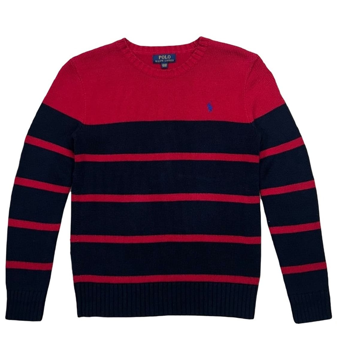 RALPH LAUREN 보이즈 네이비 레드 신형라벨 스프라이트 니트 L 상품이미지1