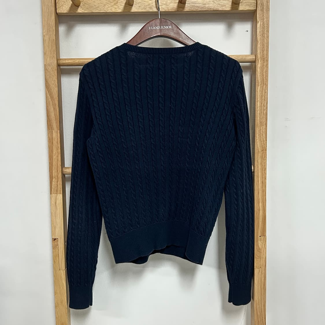 폴로 랄프로렌 신형 포니로고 케이블 니트 가디건 네이비 상품이미지5