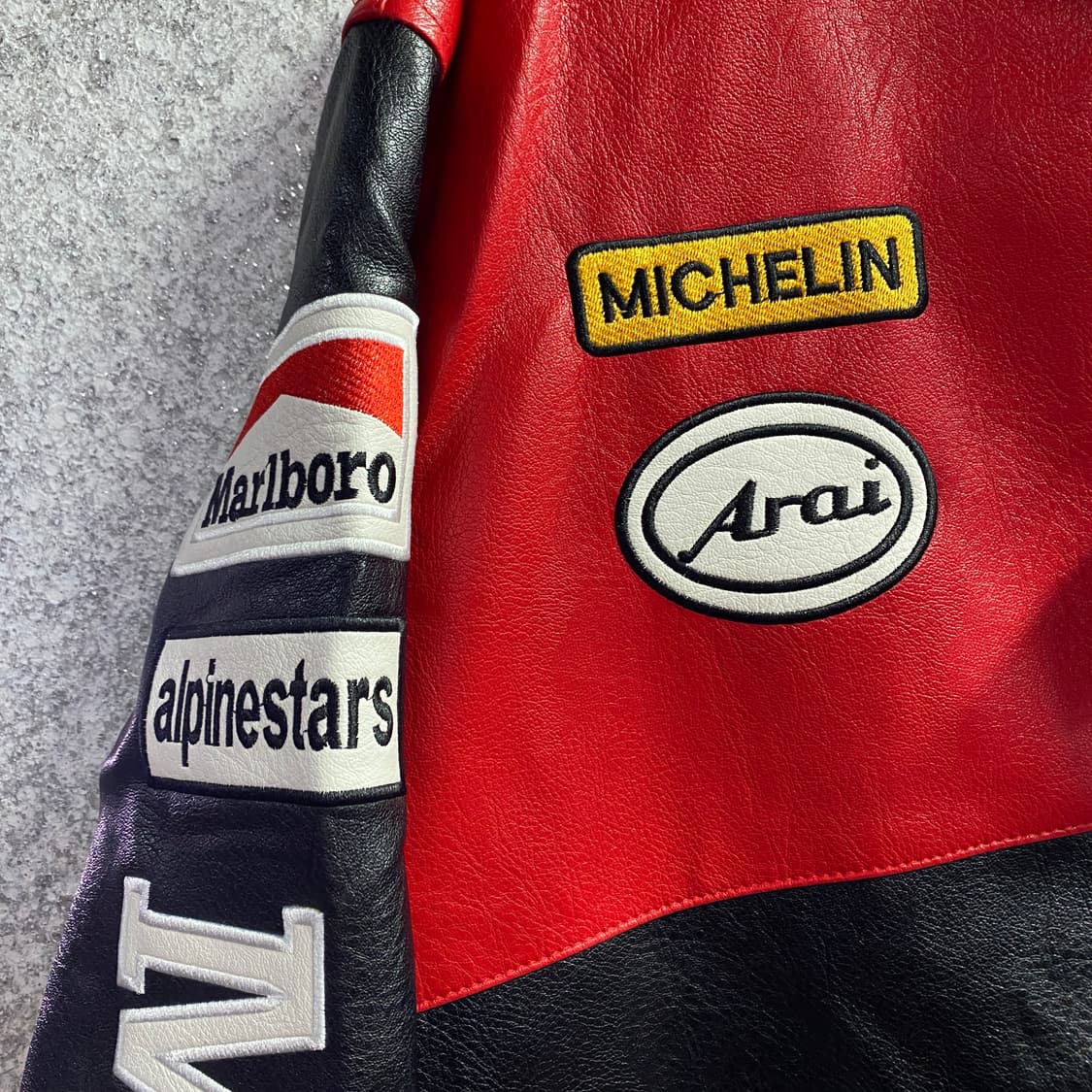 말보로 빅로고 레이싱 바이크 레더 자켓 B3650 상품이미지3