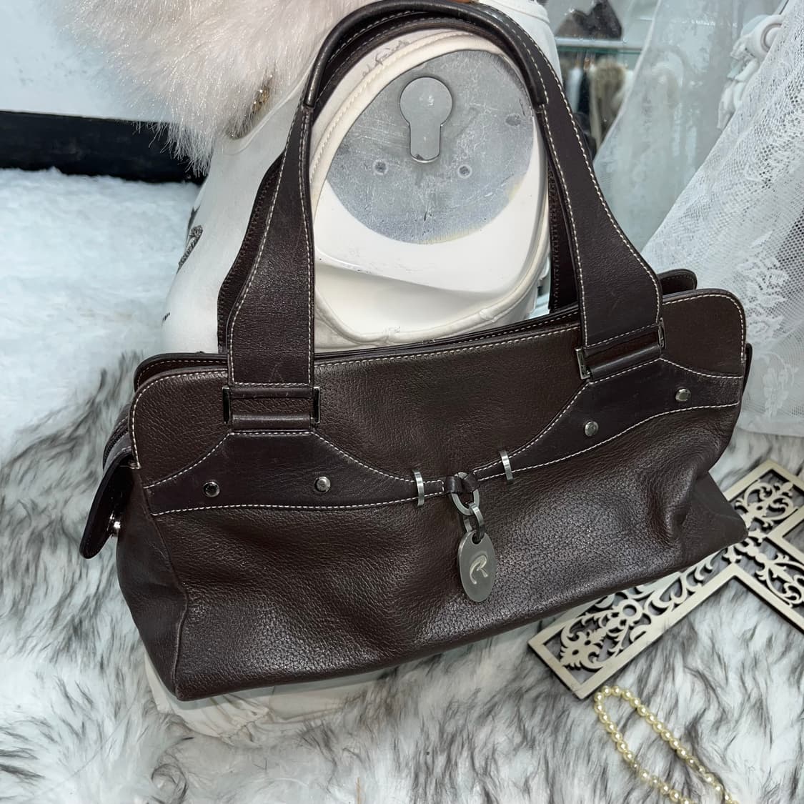 빈티지 브라운 숄더백 상품이미지1