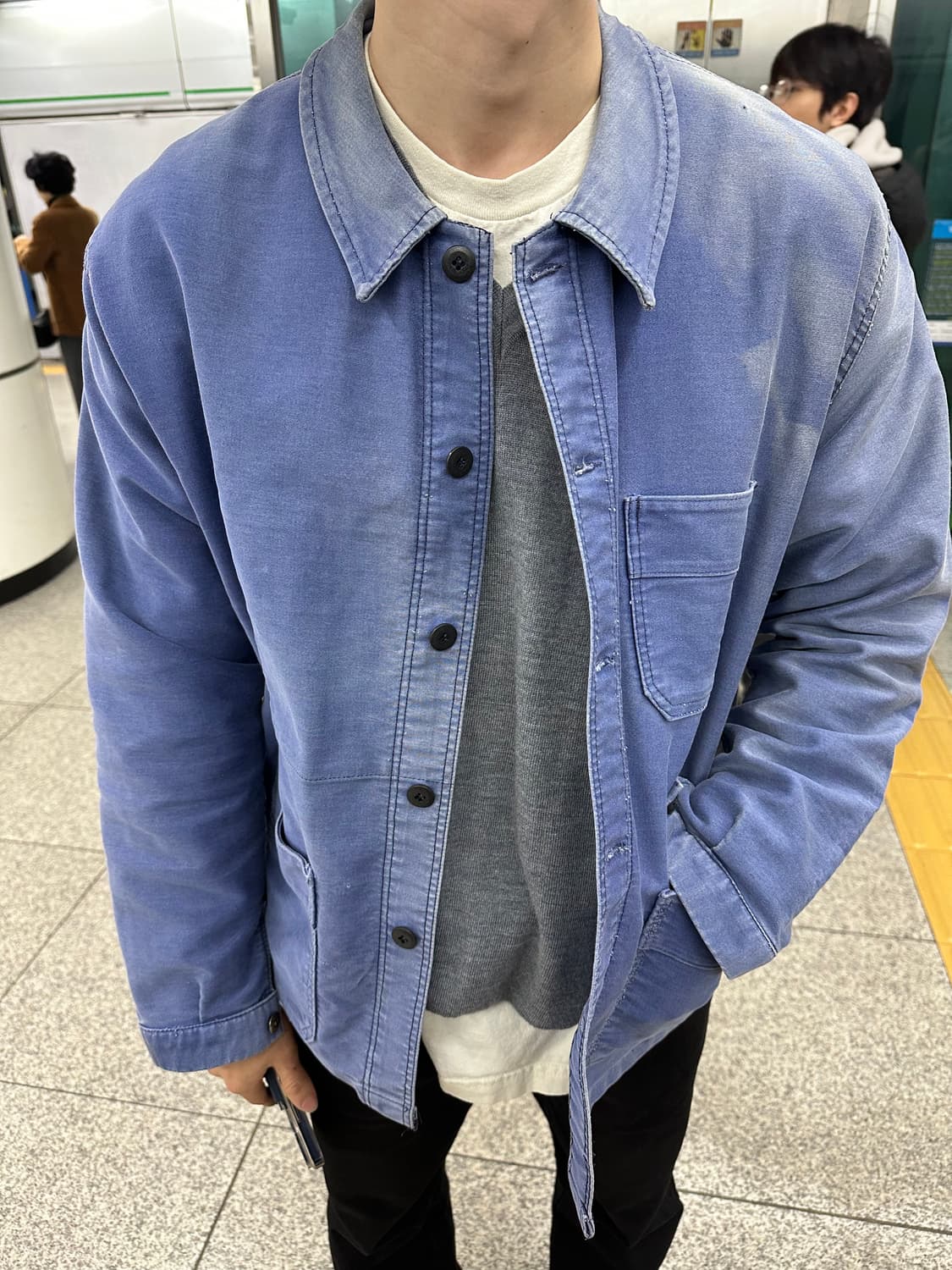 60s 아돌프 라폰 몰스킨 프렌치 워크자켓 상품이미지2